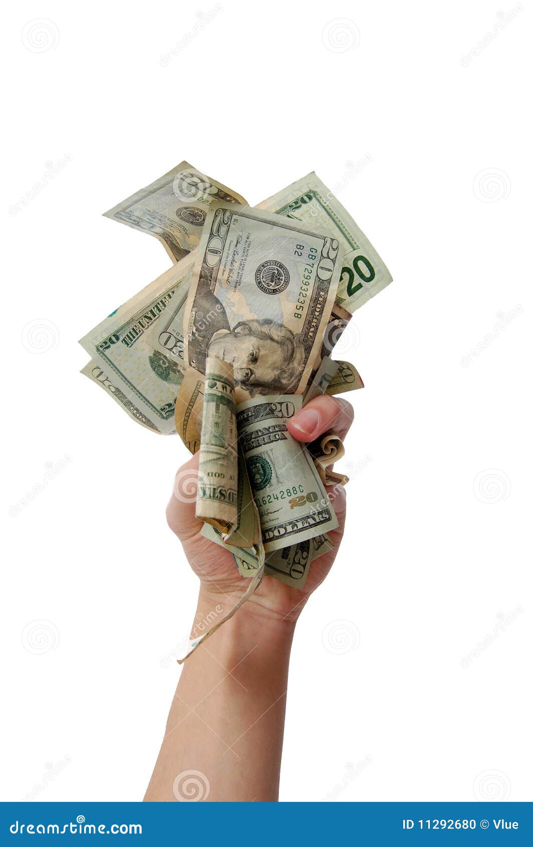 Hand holding wad of cash stock photo. Image of cash, holding 11292680