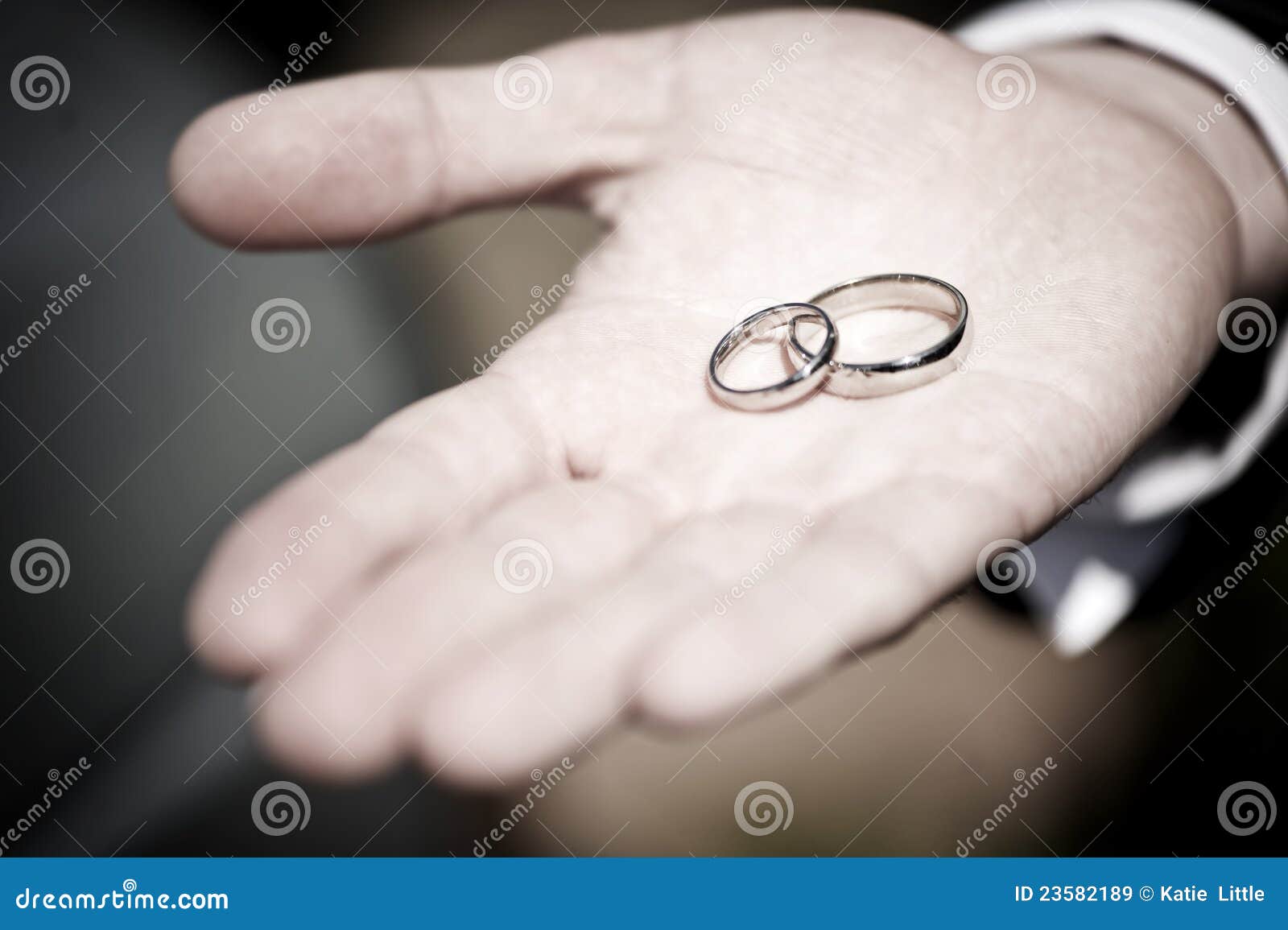 Hand holding wedding rings stock image. Image of marriage 23582189
