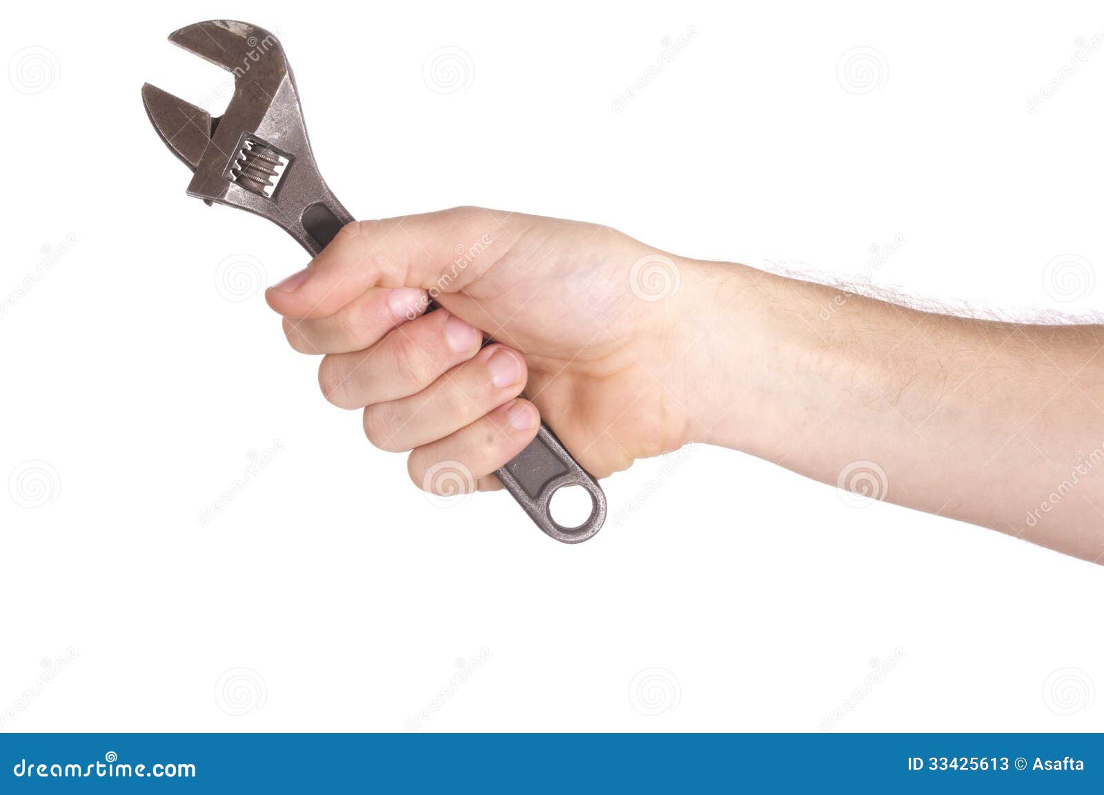 Hand holding wrench stock image. Image of gear, concept 33425613