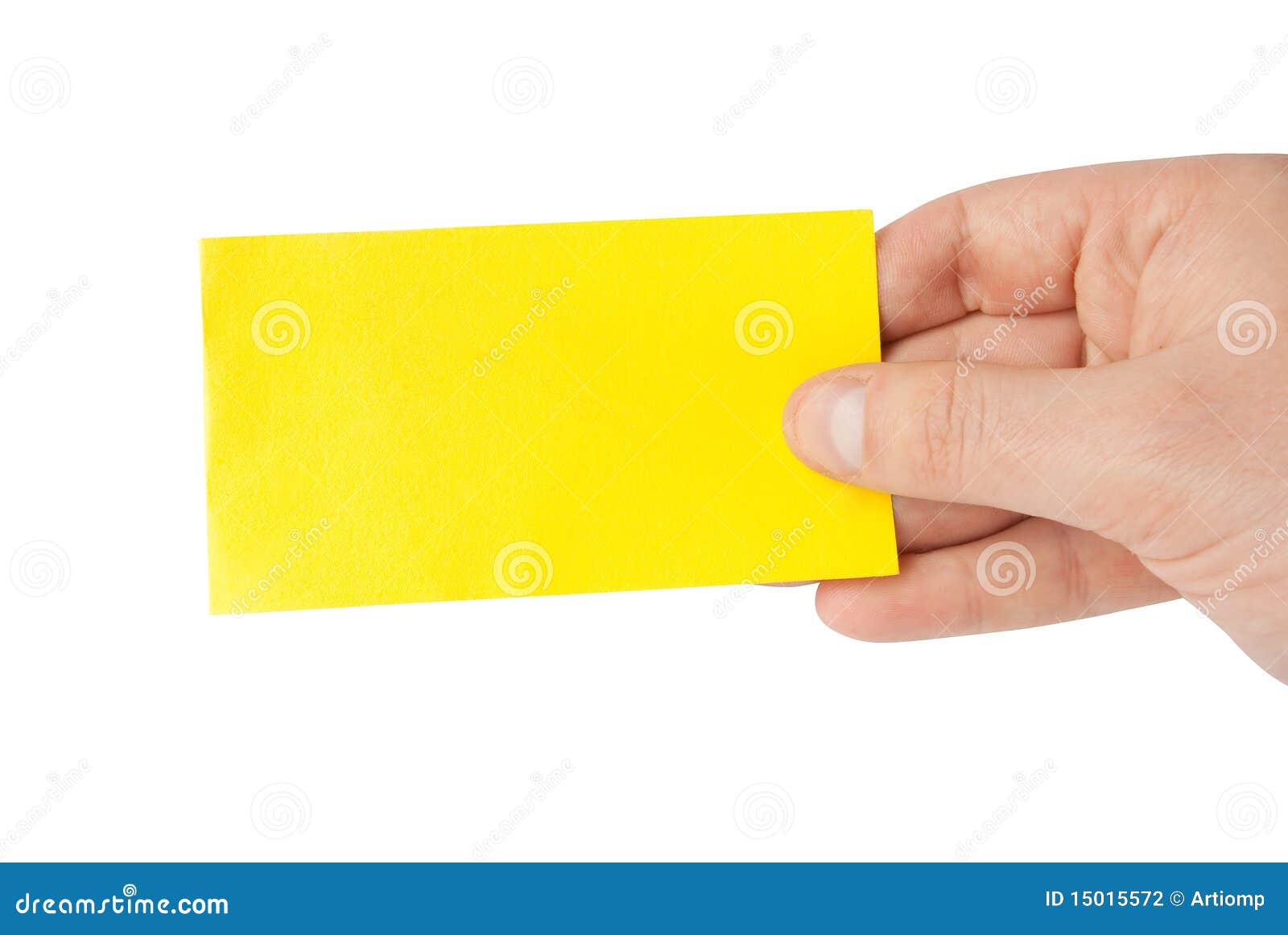 Hand Holding Yellow Note Paper Stock Photography Image 15015572