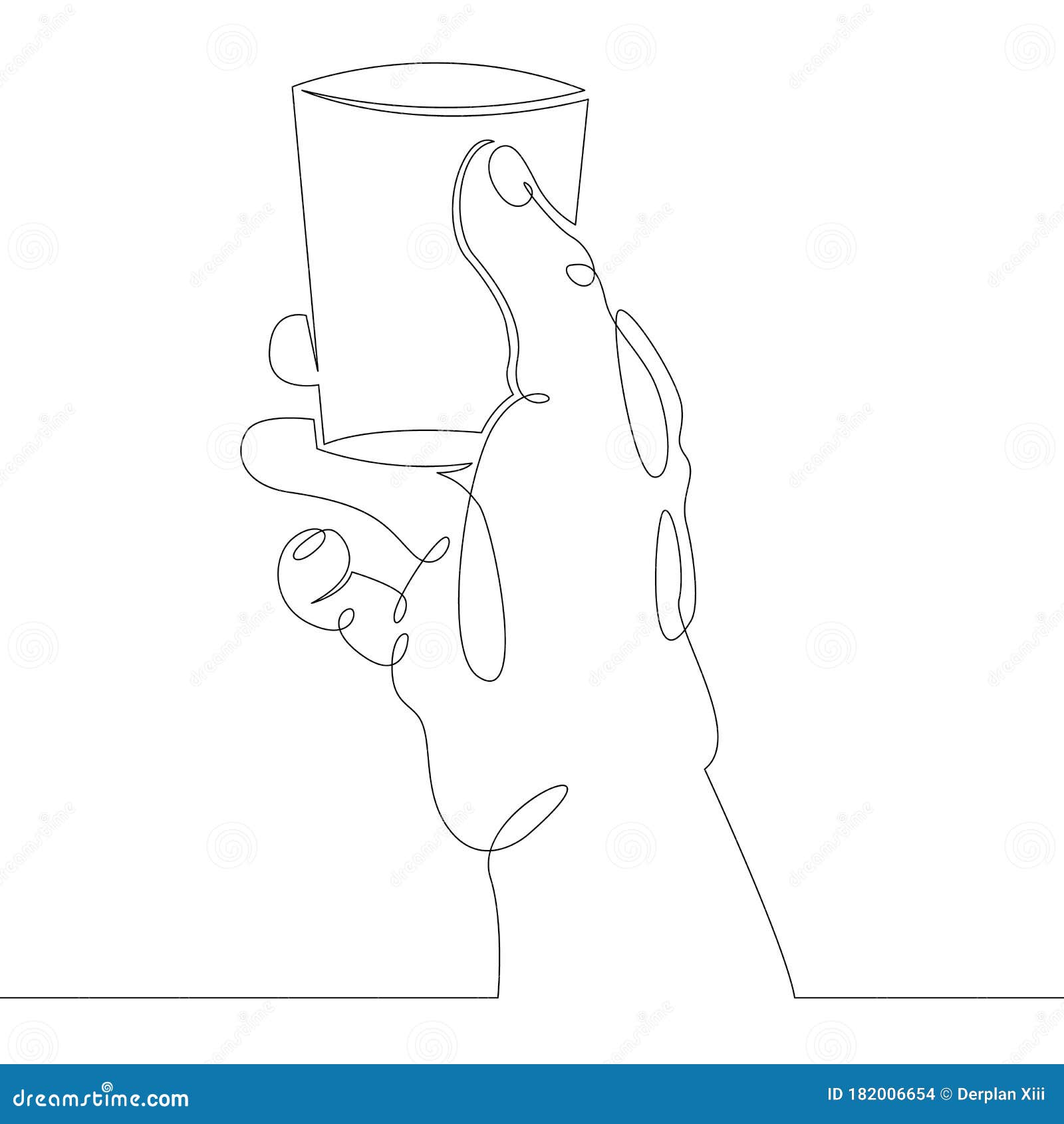 Hand Holds a Glass with Alcohol Stock Vector - Illustration of human