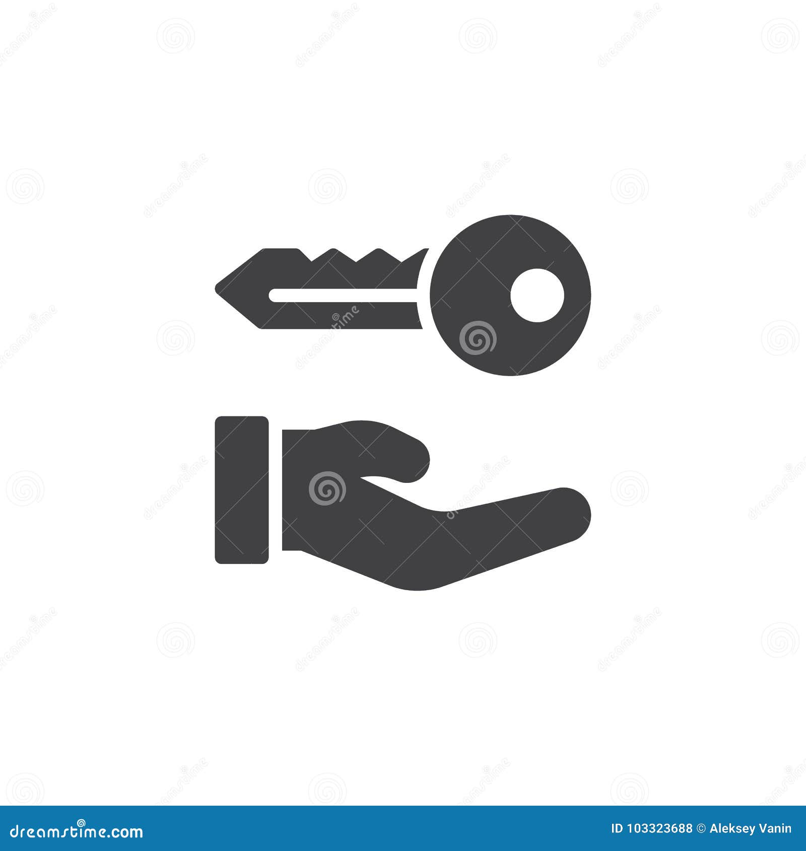 hand holds home keys icon 