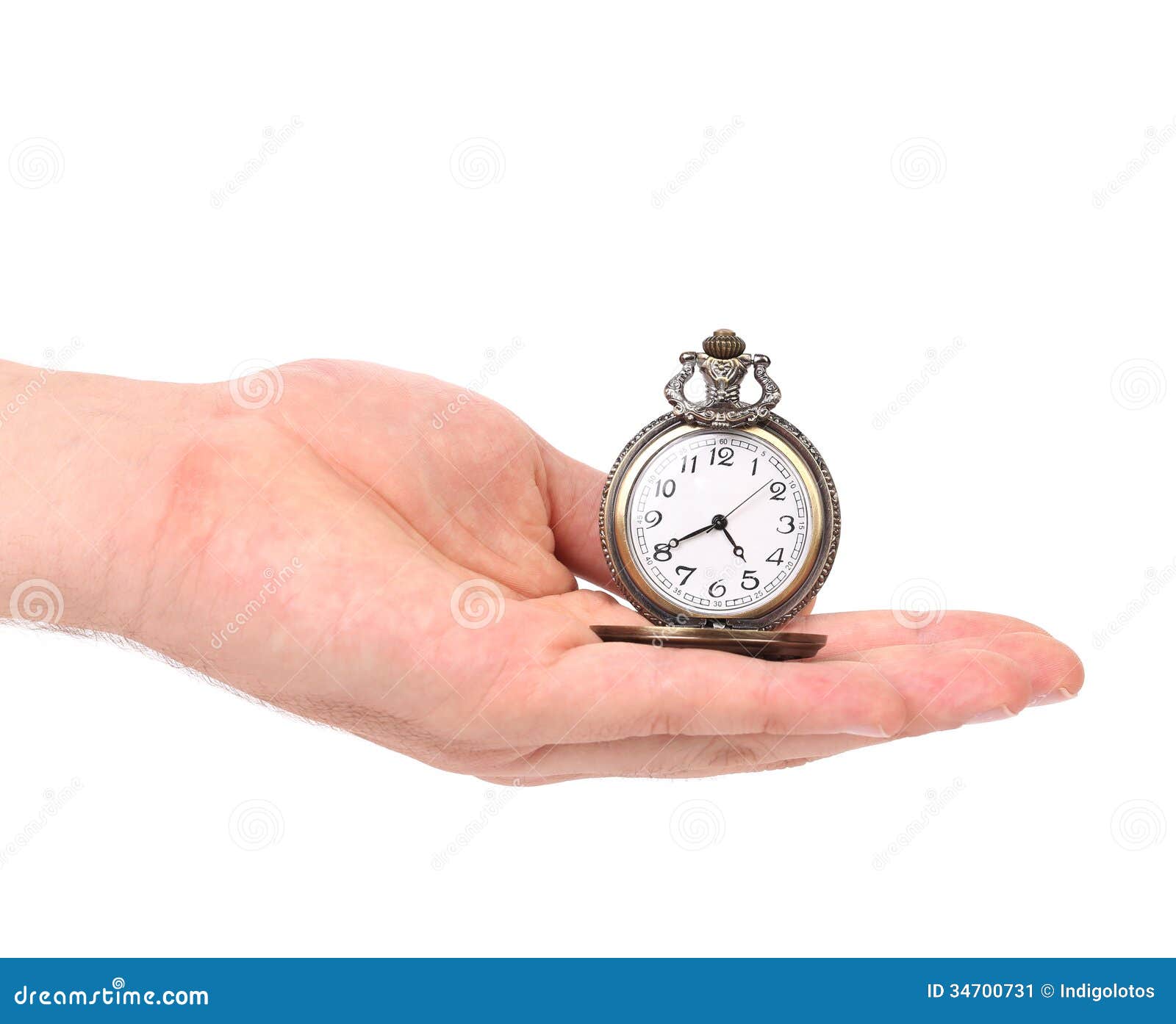 Hand Holds Opened Old Watch. Stock Image Image of hand, watch 34700731