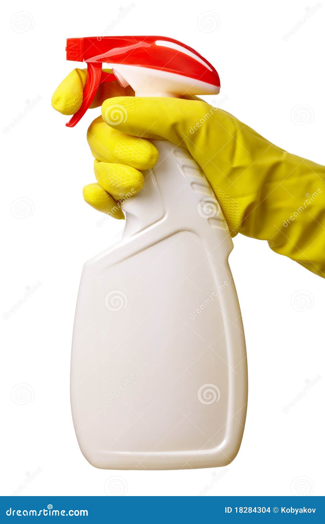 Hand Holds Sprayer with Chemical Cleaner Stock Photo Image of handle, latex 18284304