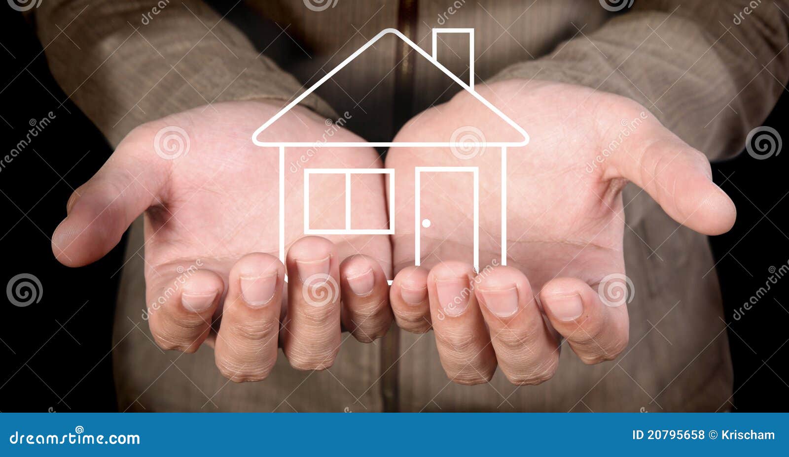 Hand house stock photo. Image of model, banking, estate 20795658