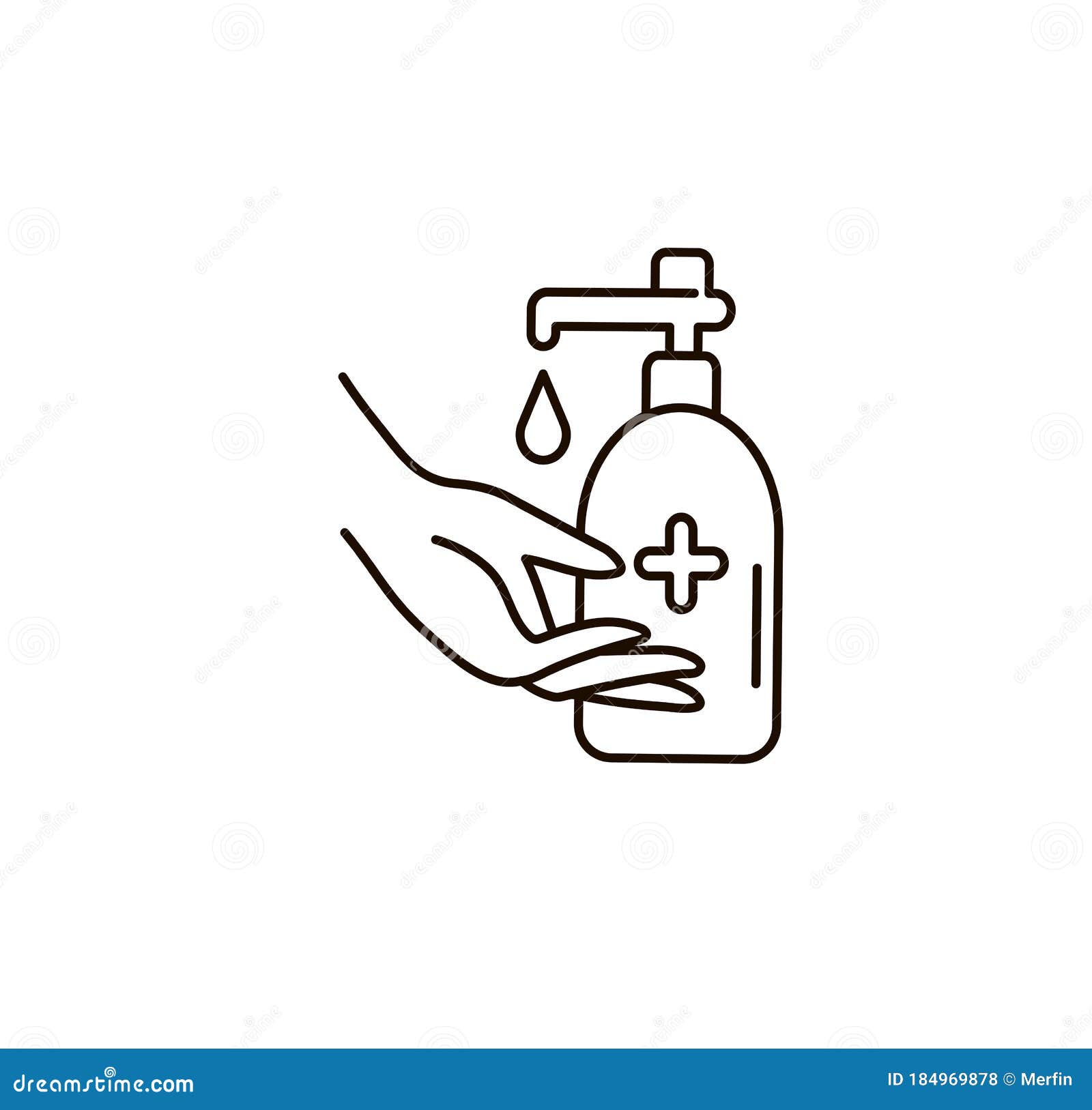 Hand Hygiene  Line Icon Simple Minimal Pictogram  Personal 