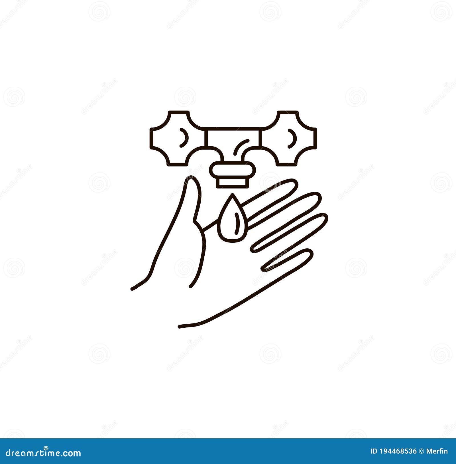 Hand Hygiene  Line Icon Simple Minimal Pictogram  Personal 