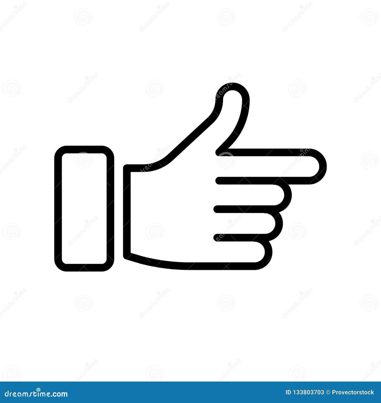 Hand Icon Vector Sign and Symbol Isolated on White Background, H Stock  Vector - Illustration of black, stop: 133803703, image size:1600x1690