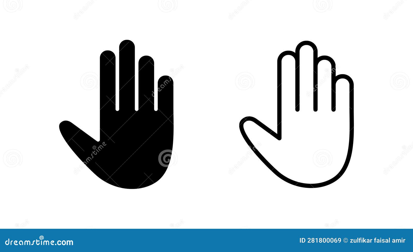 Hand Icon . Hand Symbols. Palm Stock Vector Illustration of clicking
