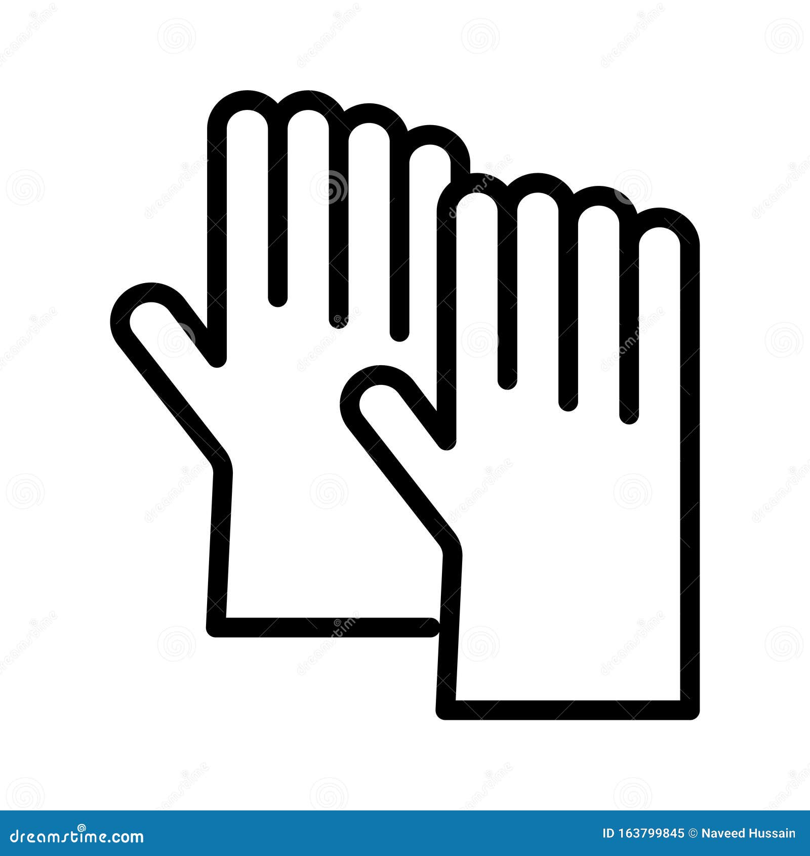 hand  thin line icon