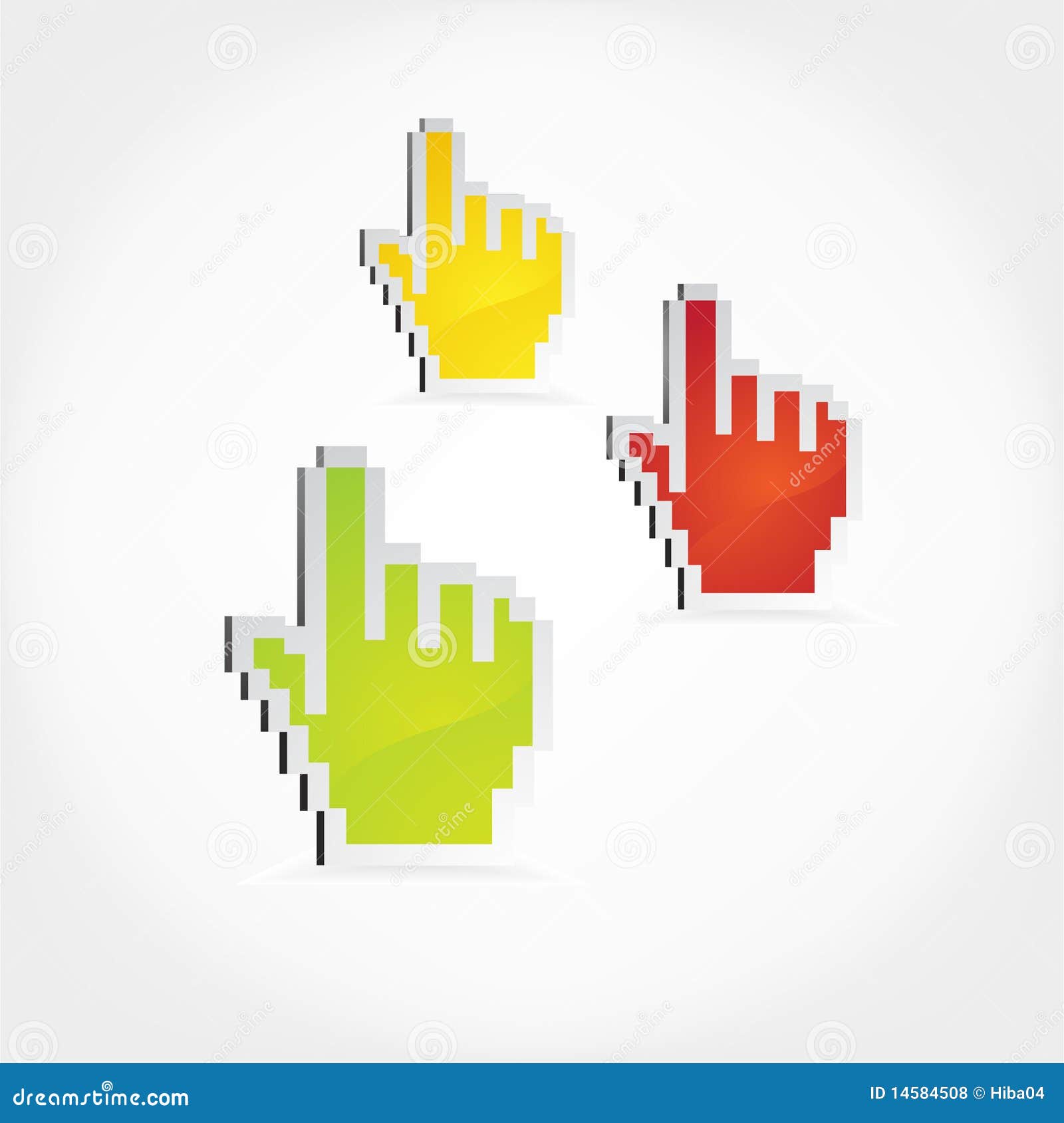 Hand Icons Stock Vector Illustration Of Digital Clicks 14584508