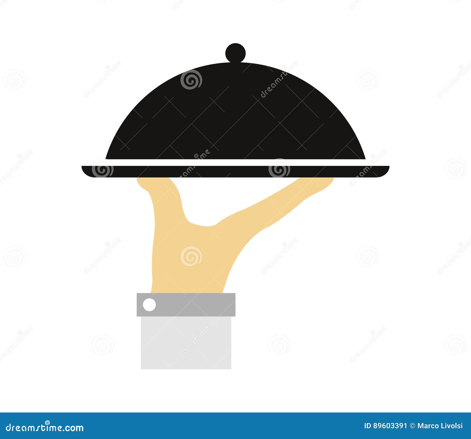 Hand illustrated tray stock illustration. Illustration of restaurant