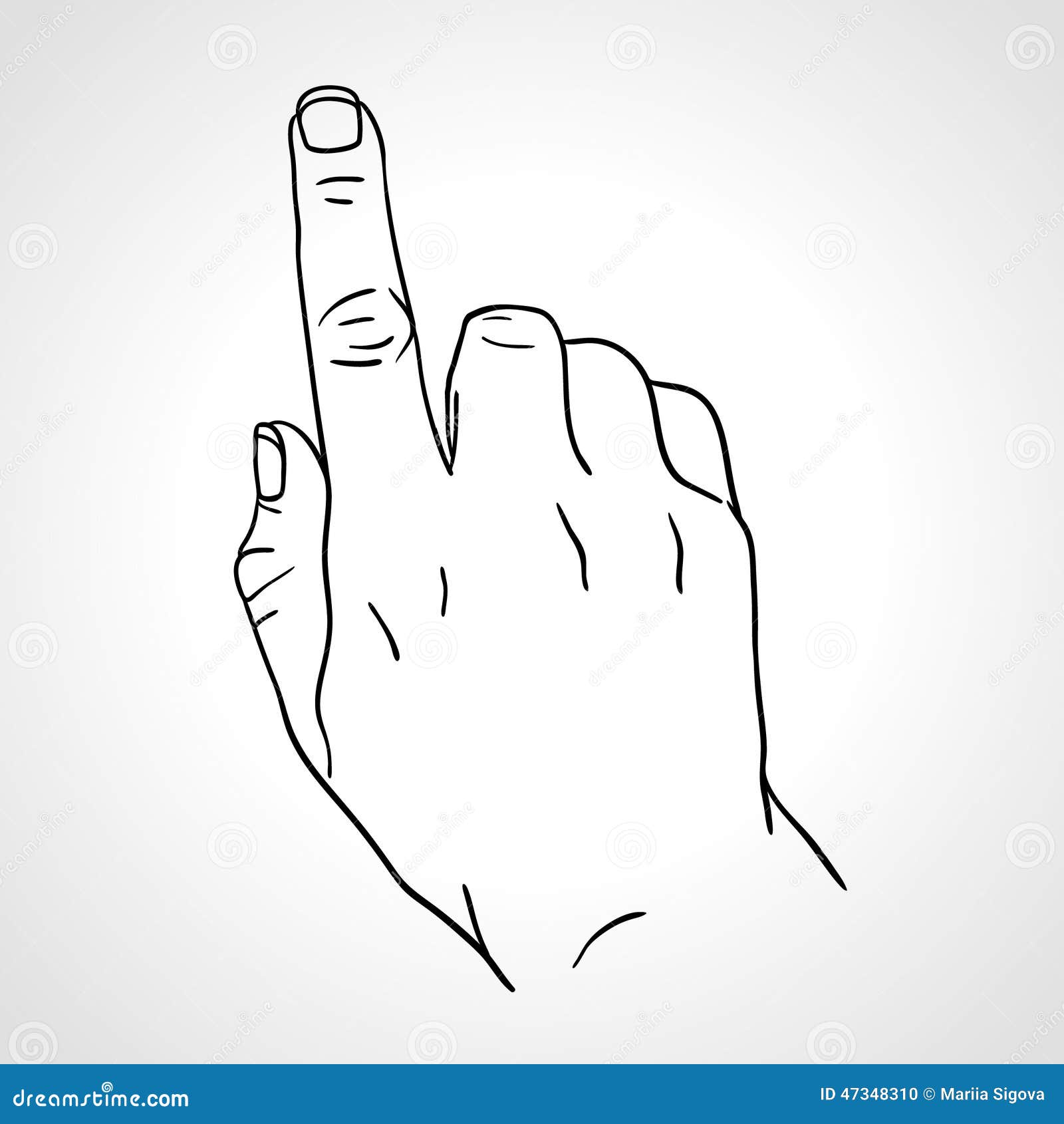 Download Hand with index finger stock vector. Illustration of ...