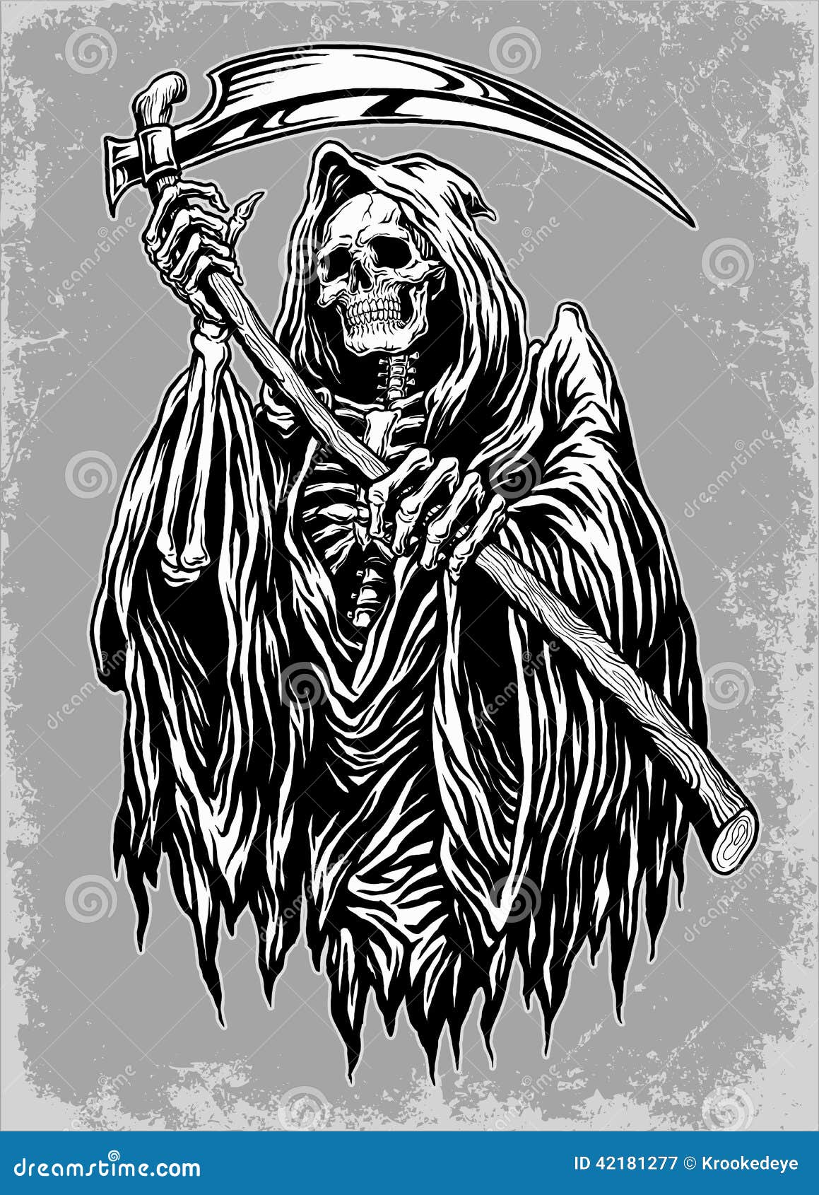  Inked Grim Reaper Illustration Hand Inked Grim Reaper Illustration