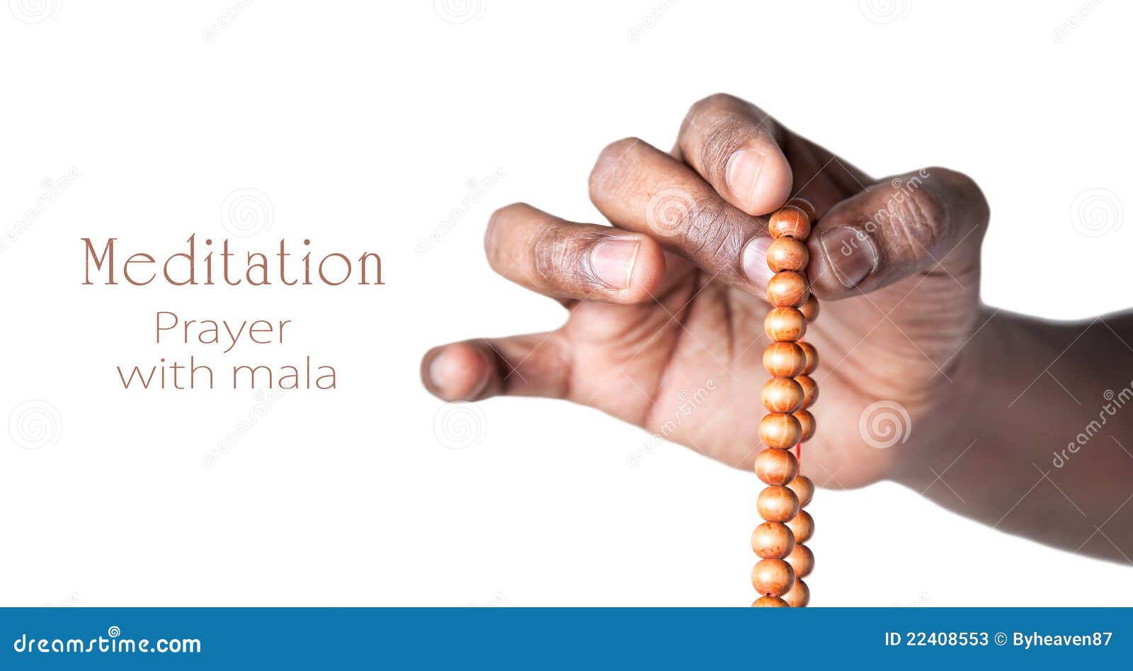 Hand with japa mala beads stock image. Image of beads - 22408553