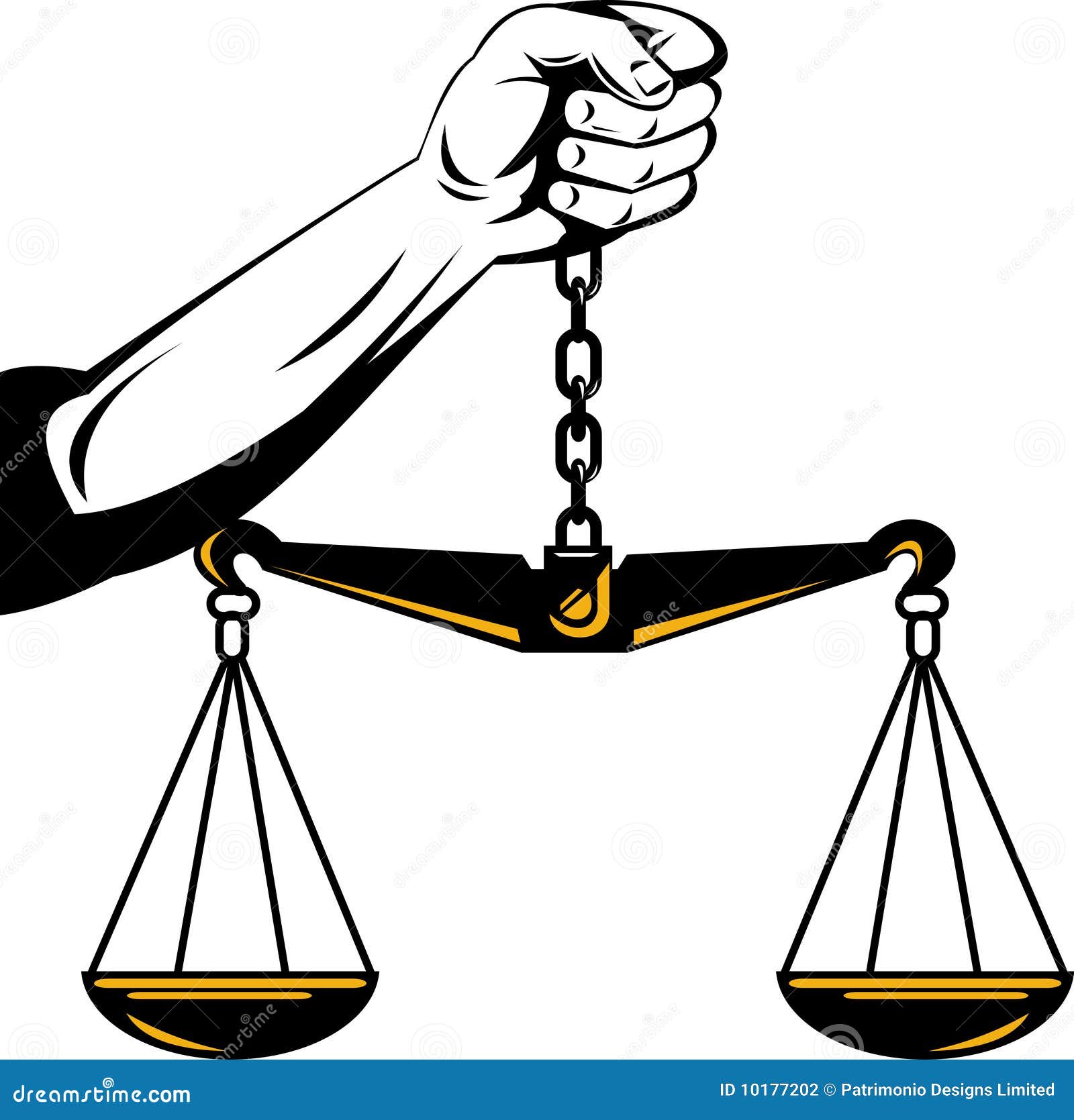 Hand Of Justice Weighing Scales Stock Photography Image 10177202