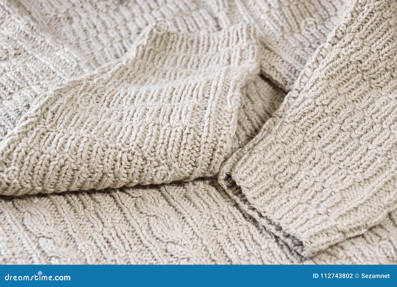 Hand Knit Texture White Wool Sweater Stock Photo Image Of
