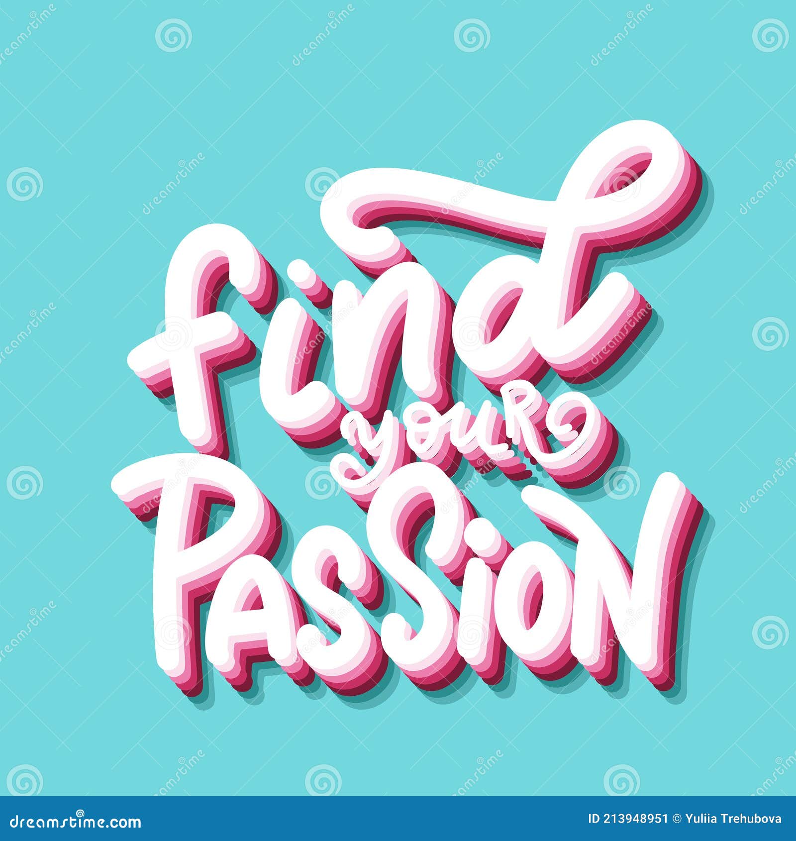 Hand Lettering Typography Poster Quote Find Your Passion Stock Vector Illustration Of Hand 