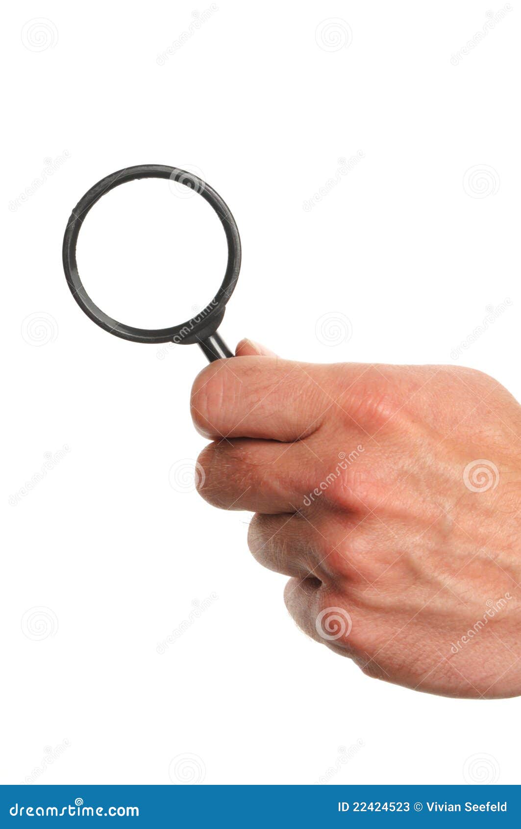 Hand with loupe stock image. Image of isolated, looking 22424523