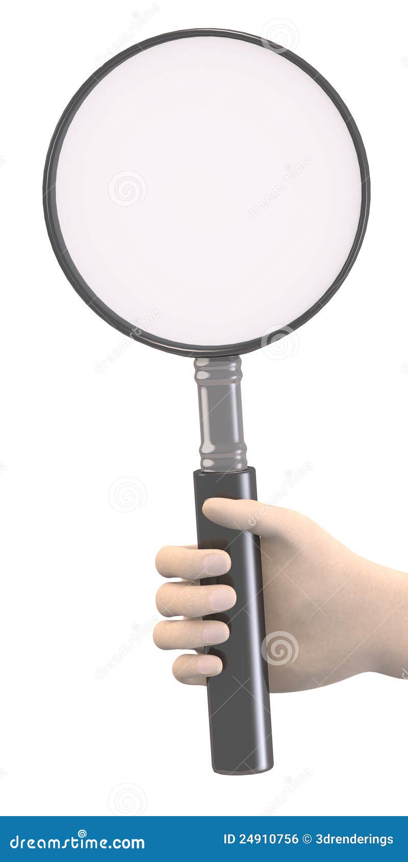 Hand with loupe stock illustration. Illustration of character 24910756