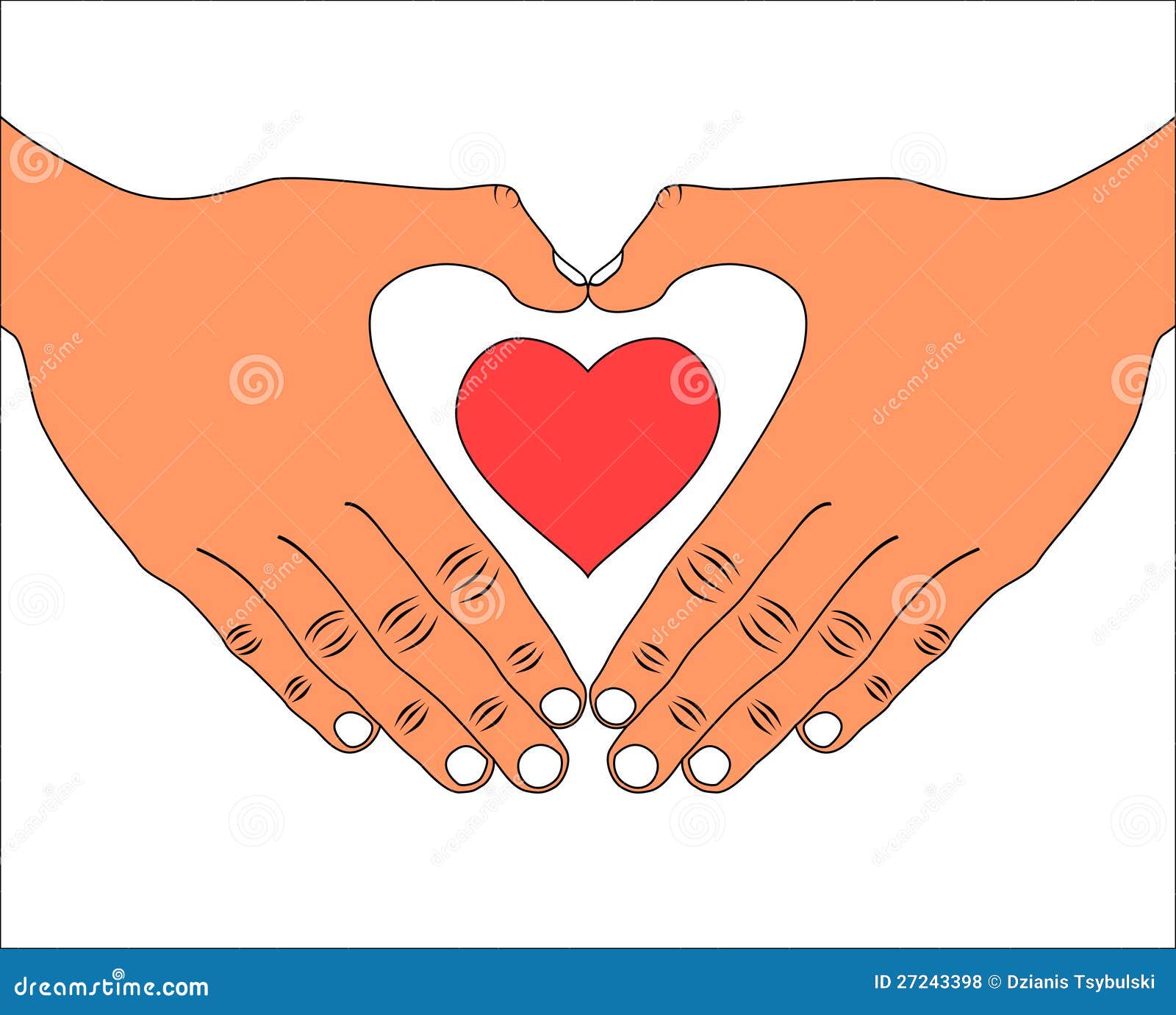 Hand with love heart icon stock vector. Illustration of people - 27243398