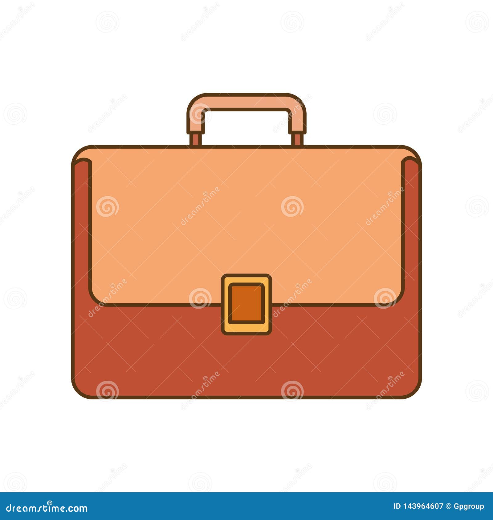 Hand luggage isolated icon stock vector. Illustration of flying 143964607