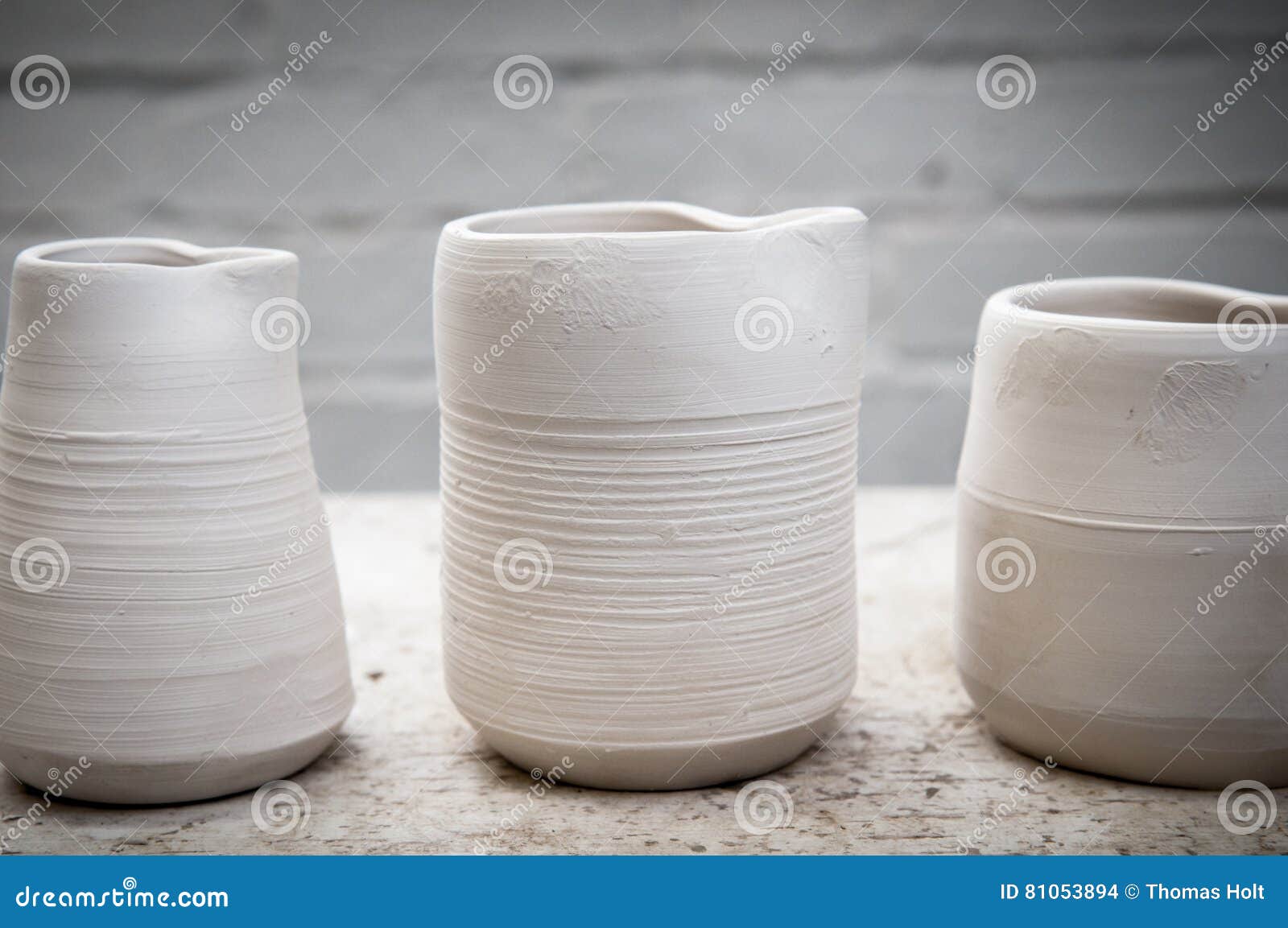 Hand Made Ceramic Pots in the Studio Stock Photo Image of trade