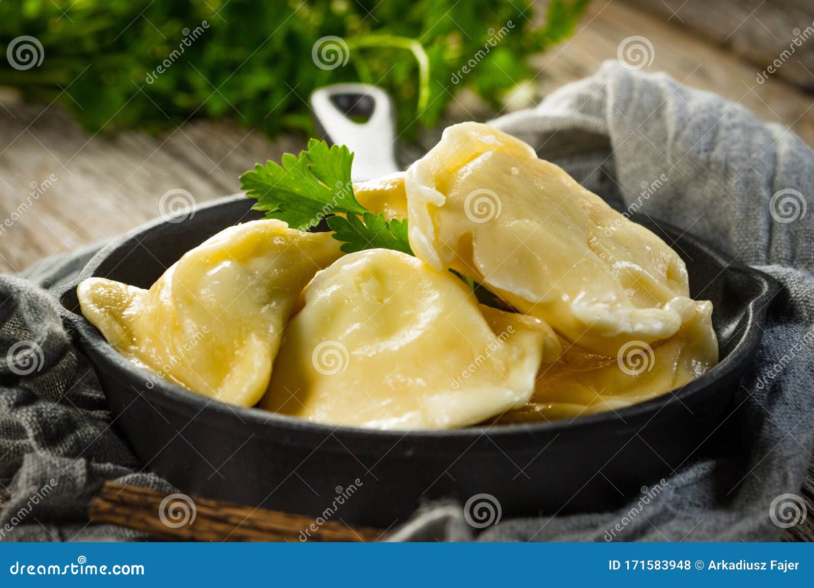 Handmade dumplings stock photo. Image of napkin, cuisine 171583948