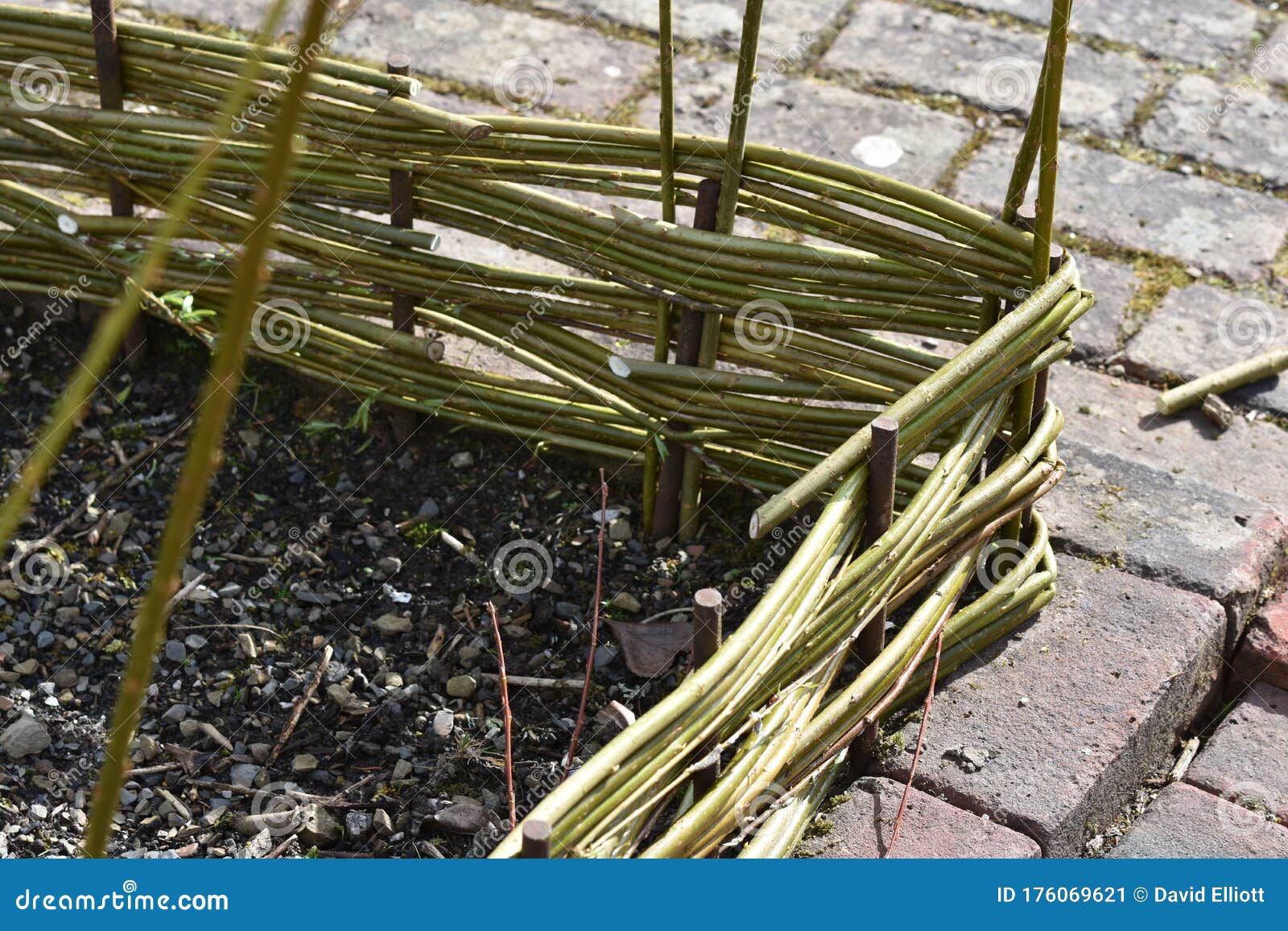 A Hand Made Garden Bed Divider Stock Image Image of design, feature
