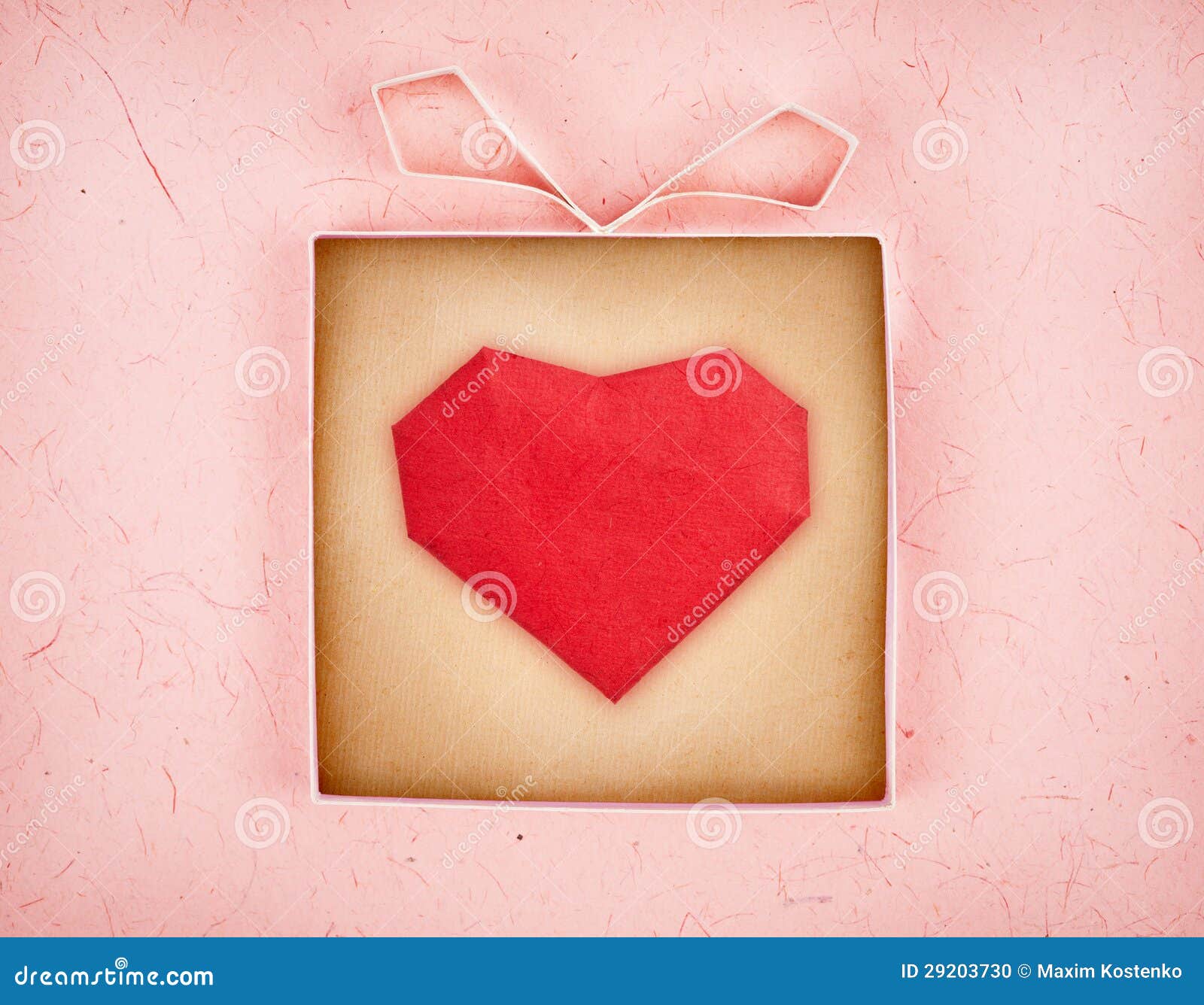 Hand Made Gift Box with Heart Inside Stock Photo Image of empty