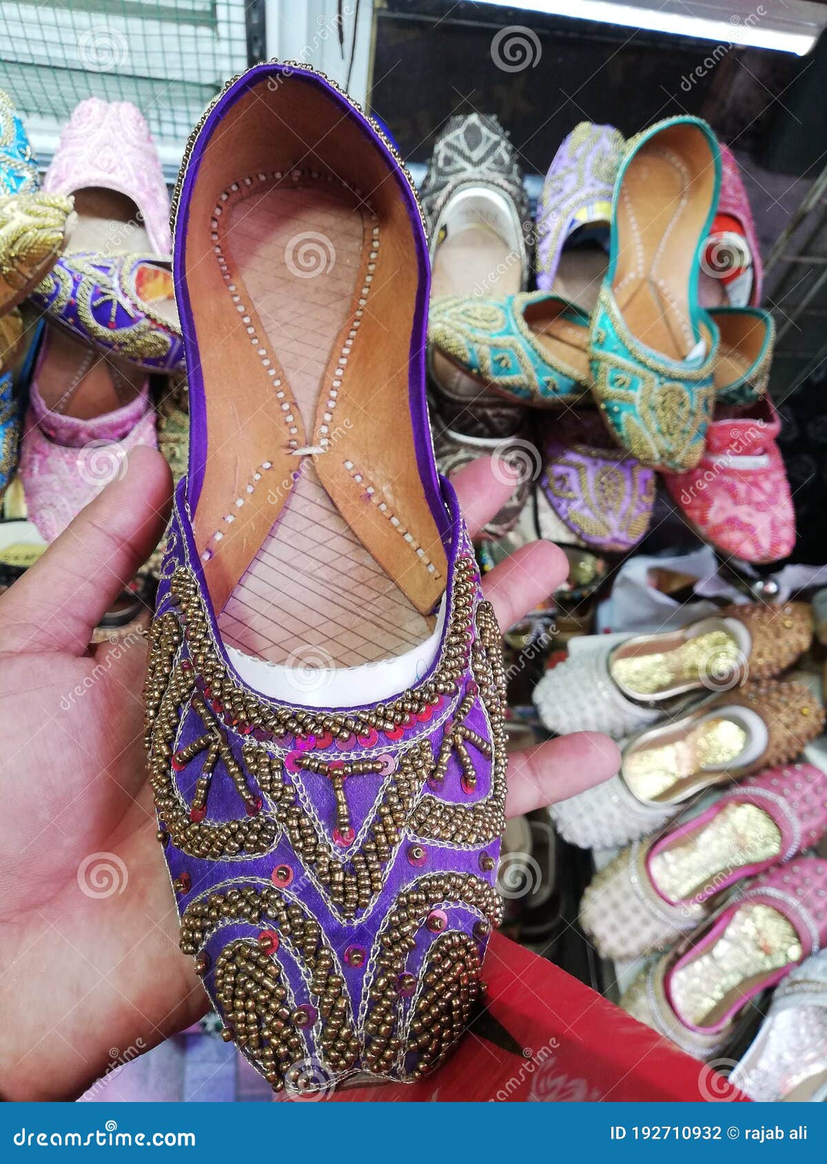 Hand Made PAKISTANI Ladies Shoe Stock Photo - Image of clothing, pink ...