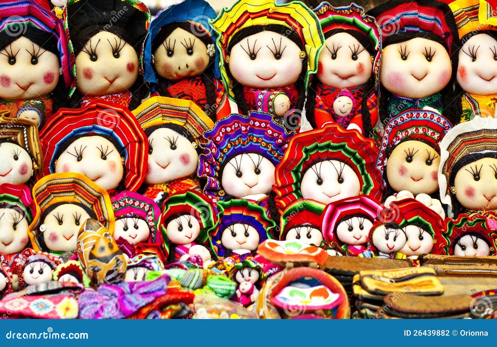 Hand Made Peruvian Dolls, Cuzco, Peru Stock Photo - Image of face
