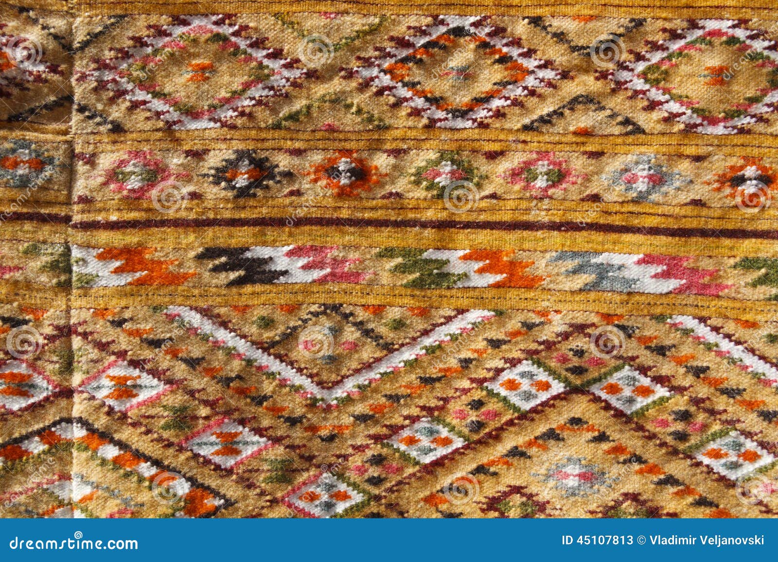 Hand made rug stock image. Image of fabric, bazzar, style - 45107813