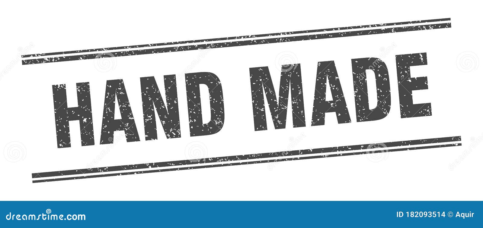 Hand Made Stamp. Hand Made Square Grunge Sign Stock Vector