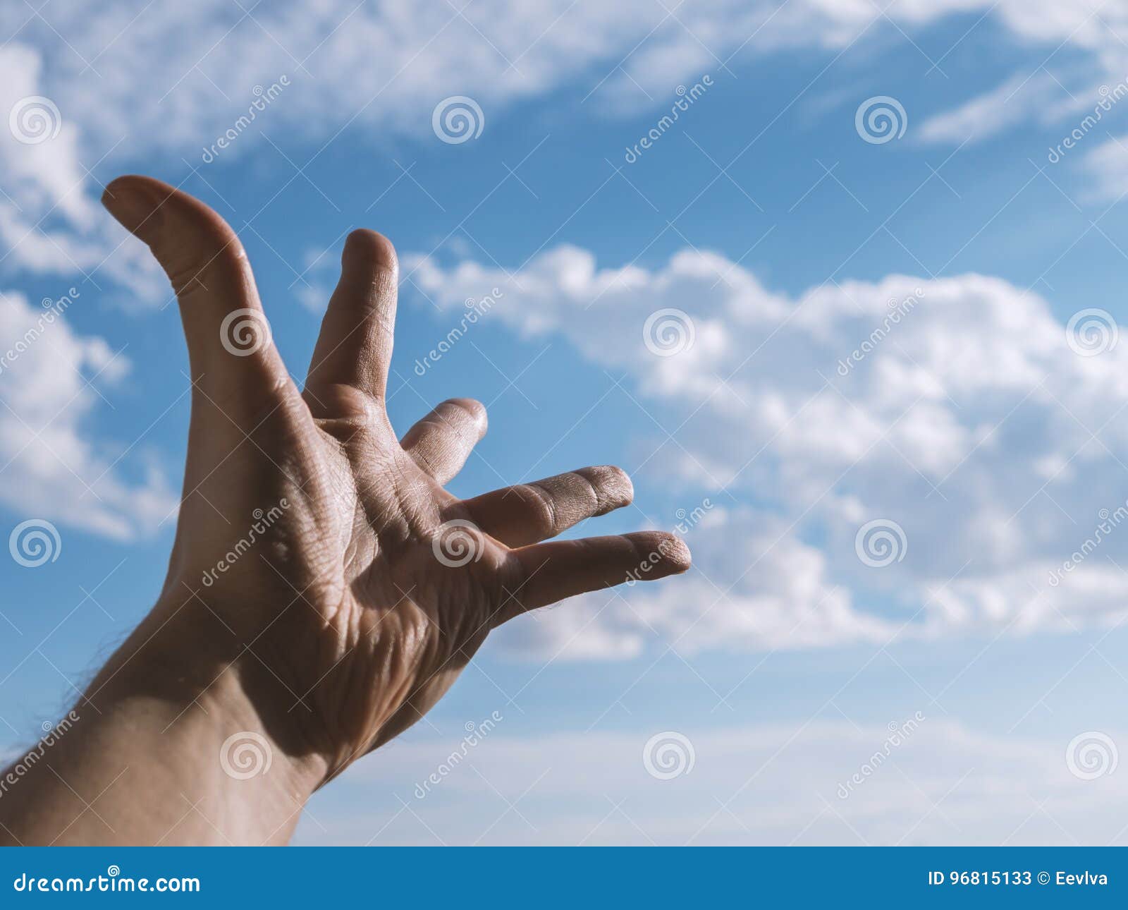 Hand of a Man Reaching To Sky. Stock Image Image of person, powerful