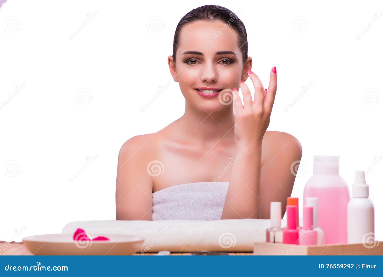 The Hand Manicure Treatment in Health Concept Stock Photo Image of