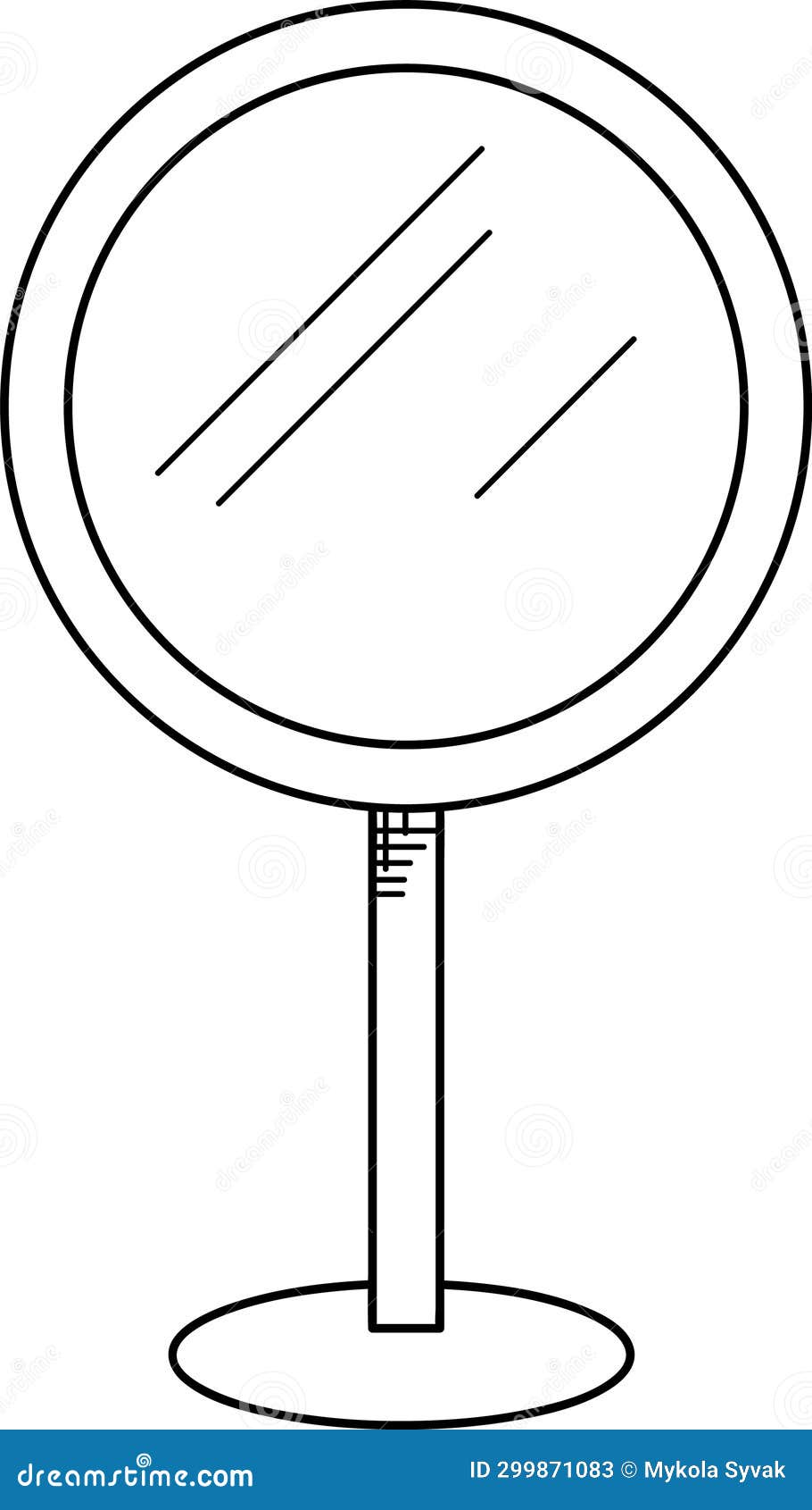 Hand Mirror Outline stock illustration. Illustration of outline 299871083