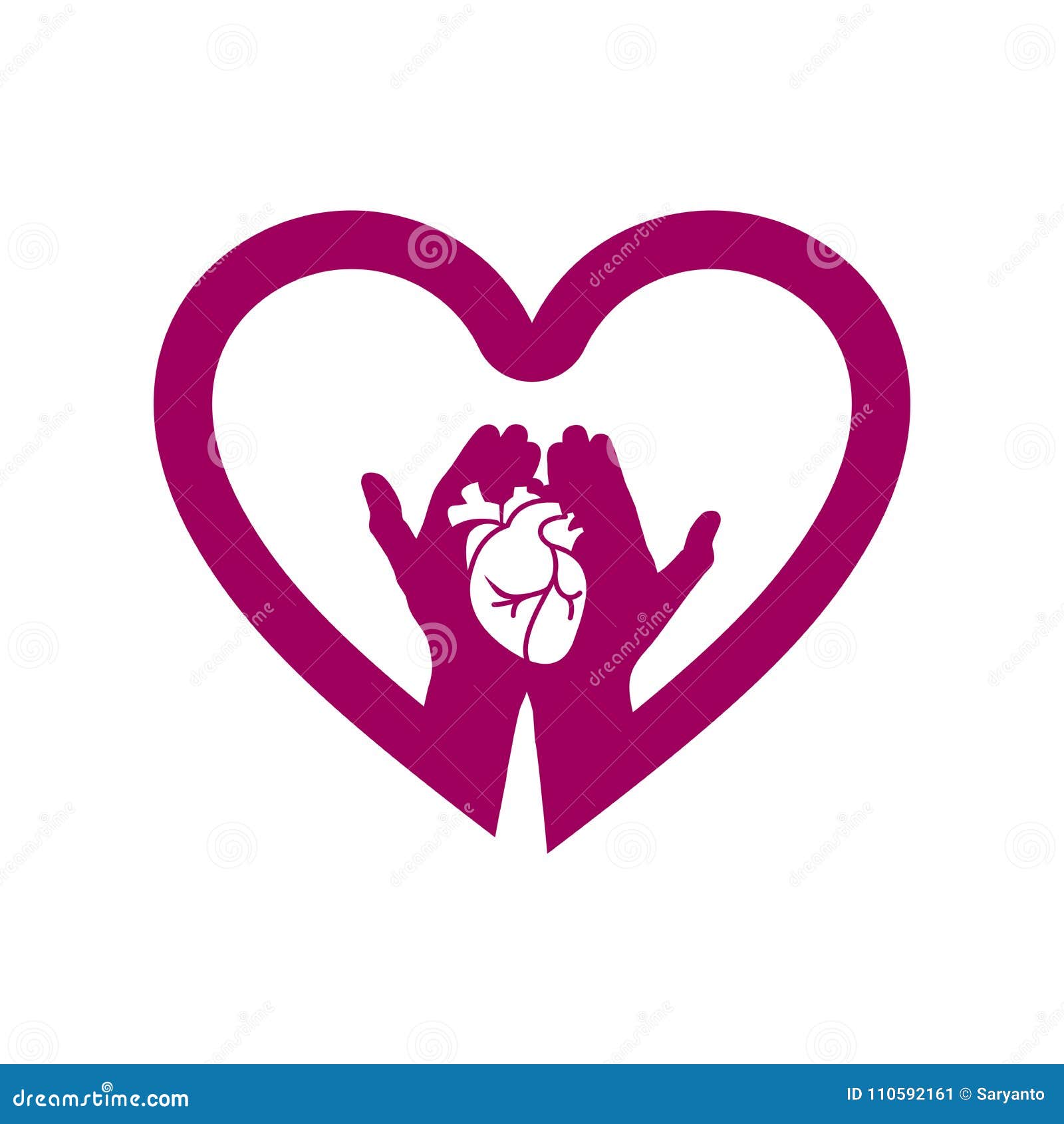 Hand Mit Herzen Im Herzikonenlogo Konzept Der Liebe Ihr Herz Vektor Abbildung Illustration Von Gesundheit Ikone