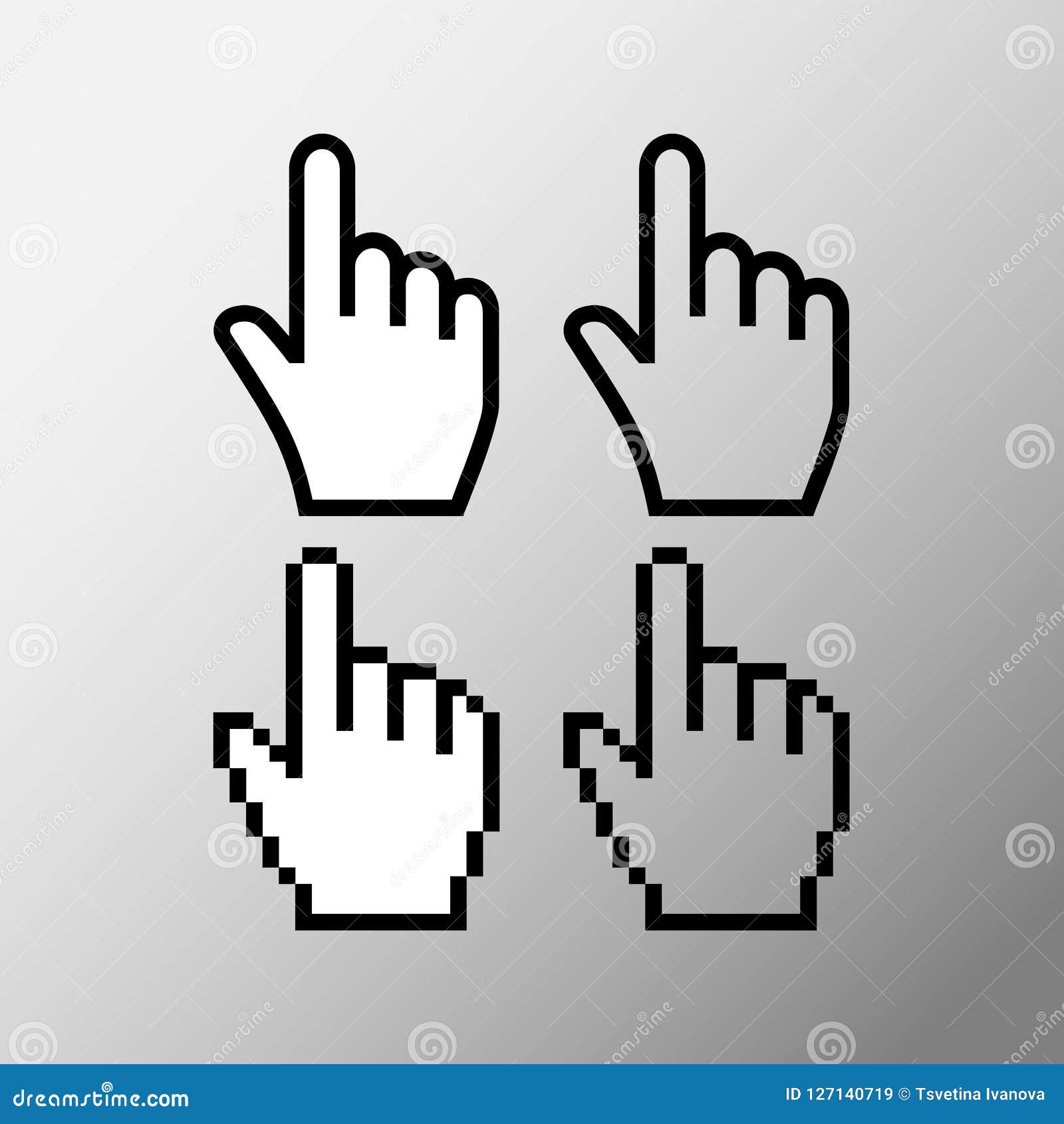 hand mouse cursor icon. pointer hand cursor icons