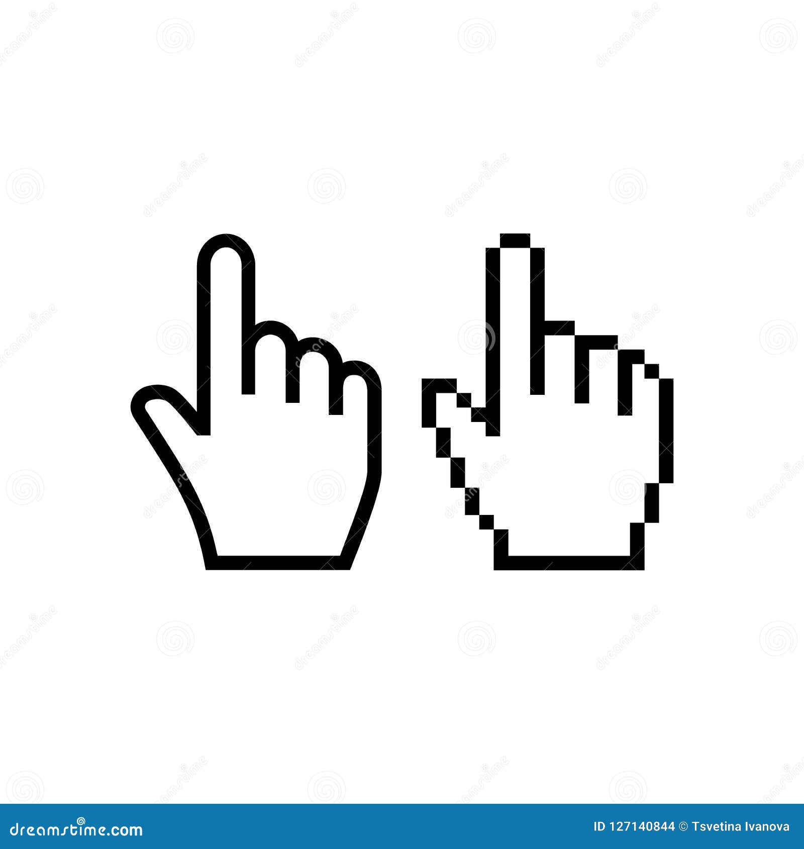 hand mouse cursor icon. pointer hand cursor icons.