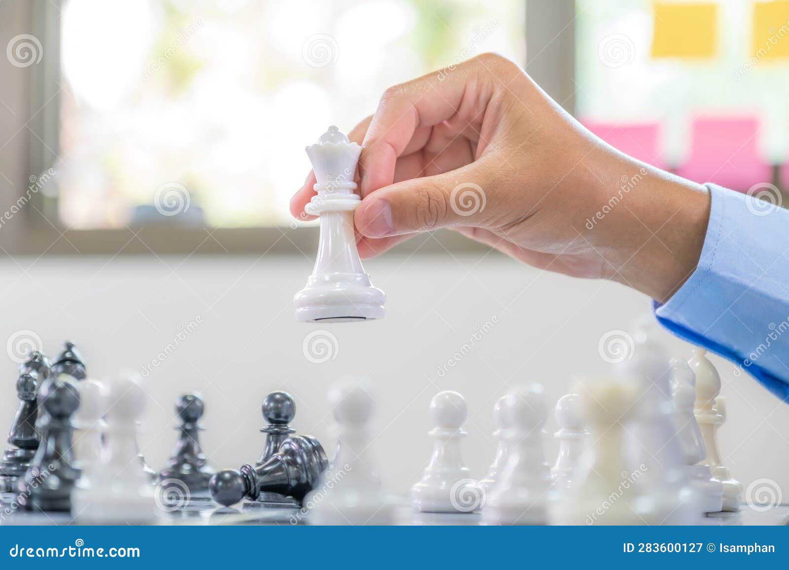 Businessman Playing Chess Board Game For Development Analysis New Strategy  Planningthe Battle Of Competition And Strategy Ideas With Market Mechanism  Stock Photo - Download Image Now - iStock