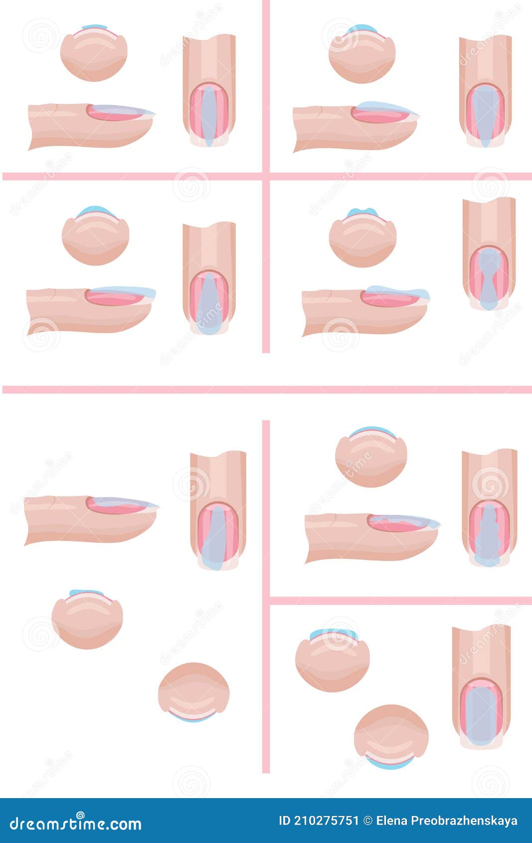 hand nail care. the technique of applying the base layer of manicure, mistakes.  for the manicure guide. 