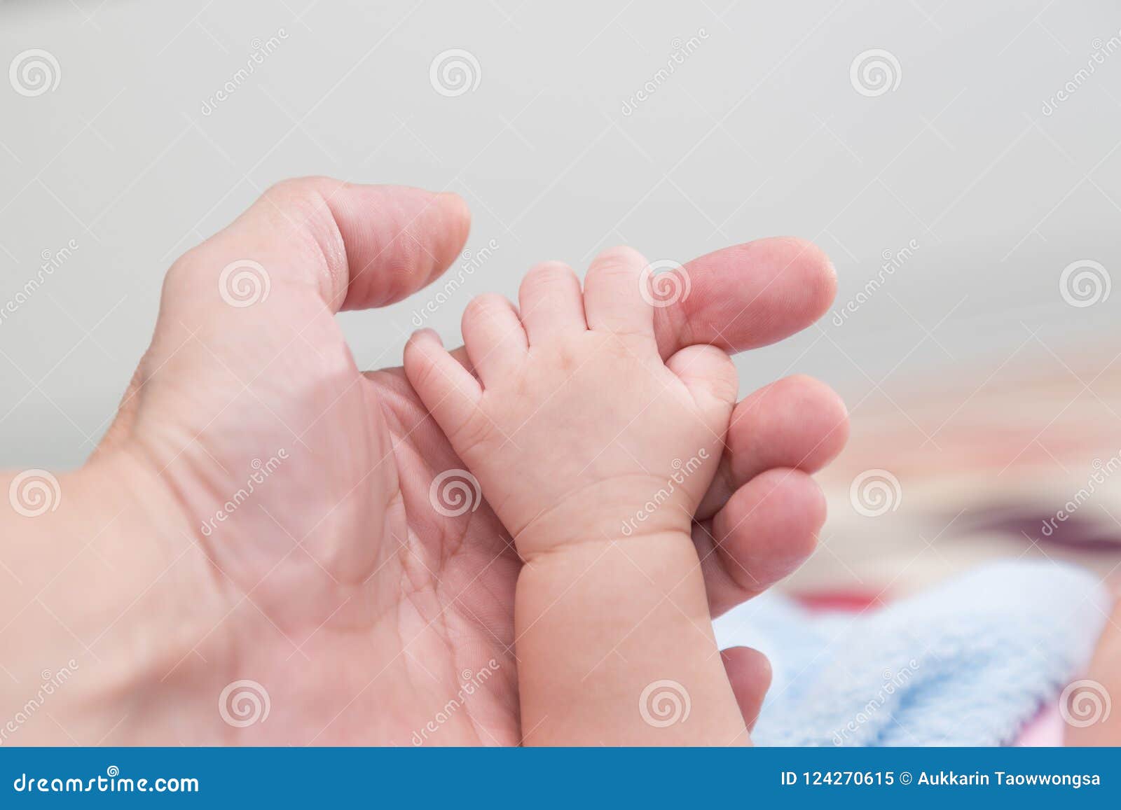Hand of newborn. stock image. Image of portrait, close 124270615