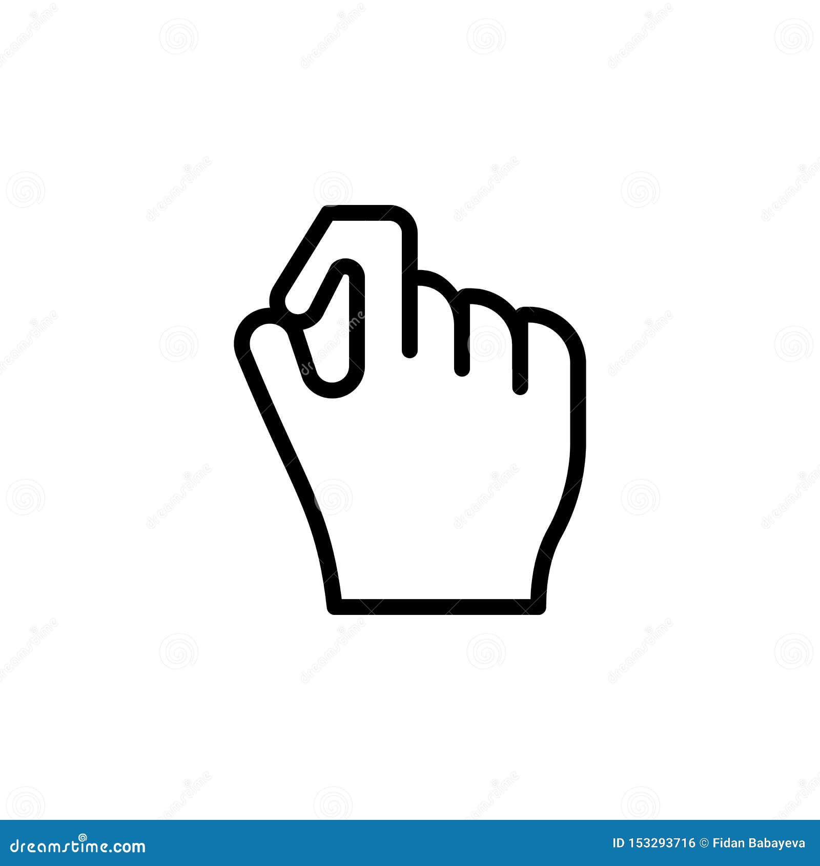Hand Okay All Right Gesture Outline Icon. Element of Hand Gesture ...