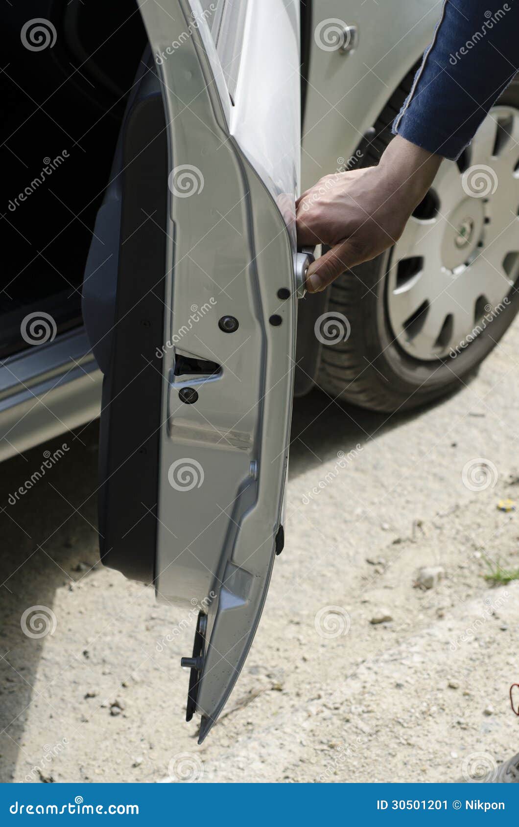 Hand opens a car door stock image. Image of open, door 30501201