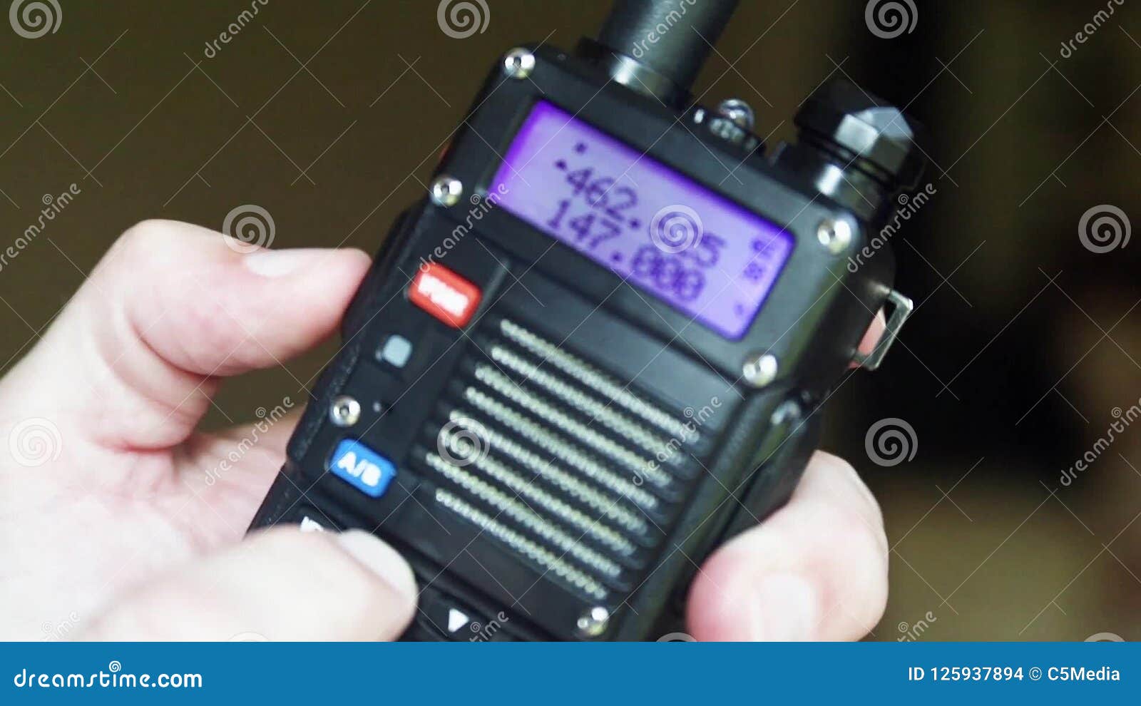 Hand Operating Amateur Radio Walkie Talkie Stock Footage - Video of  technology, amateur: 125937894