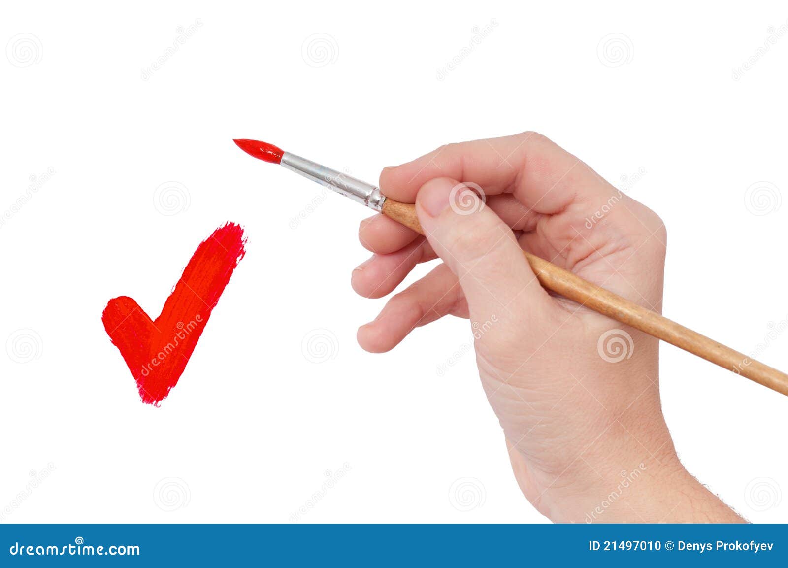 Hand with paintbrush stock photo. Image of background 21497010
