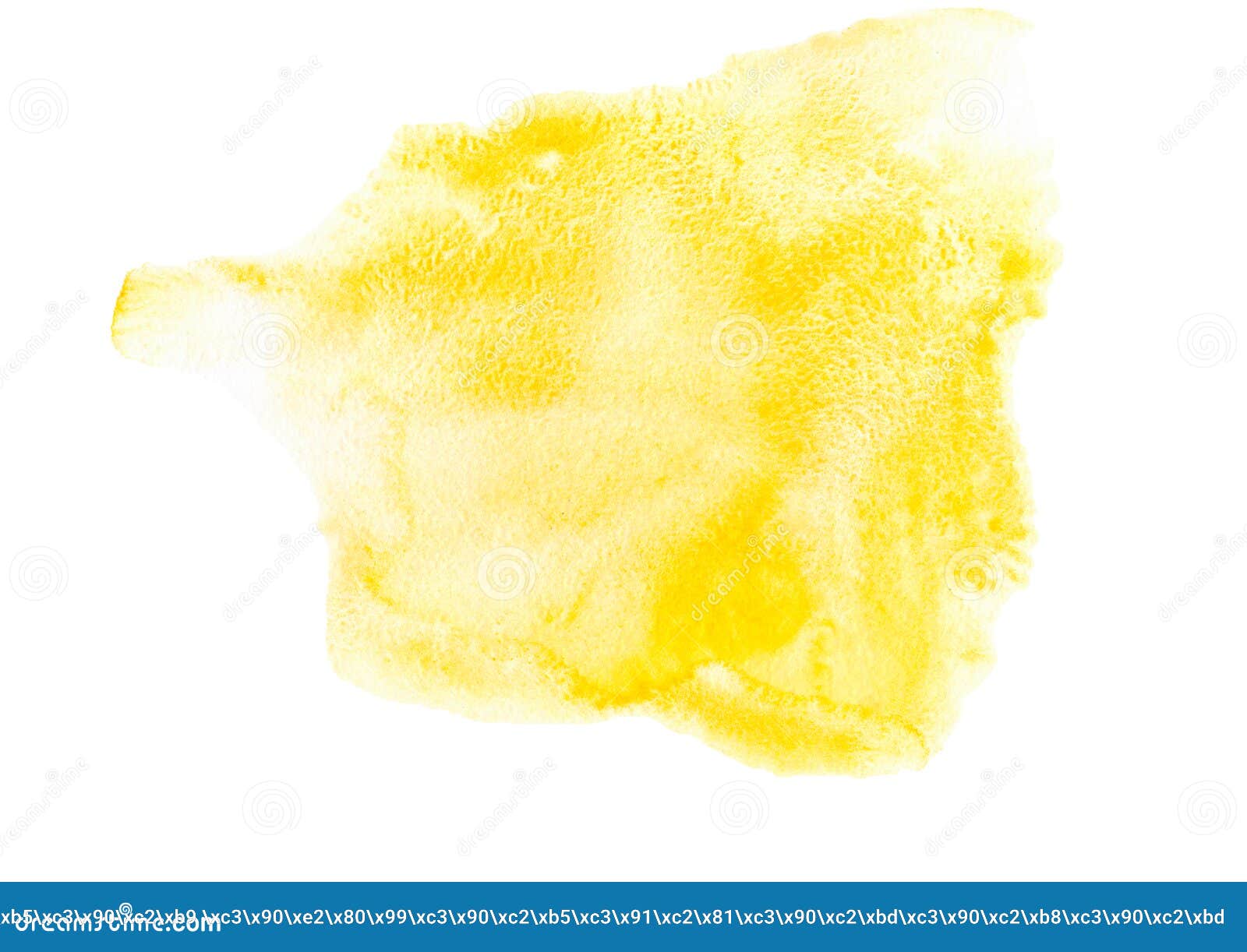 Hand Painted Abstract Yellow Watercolor on White Background Stock Image ...