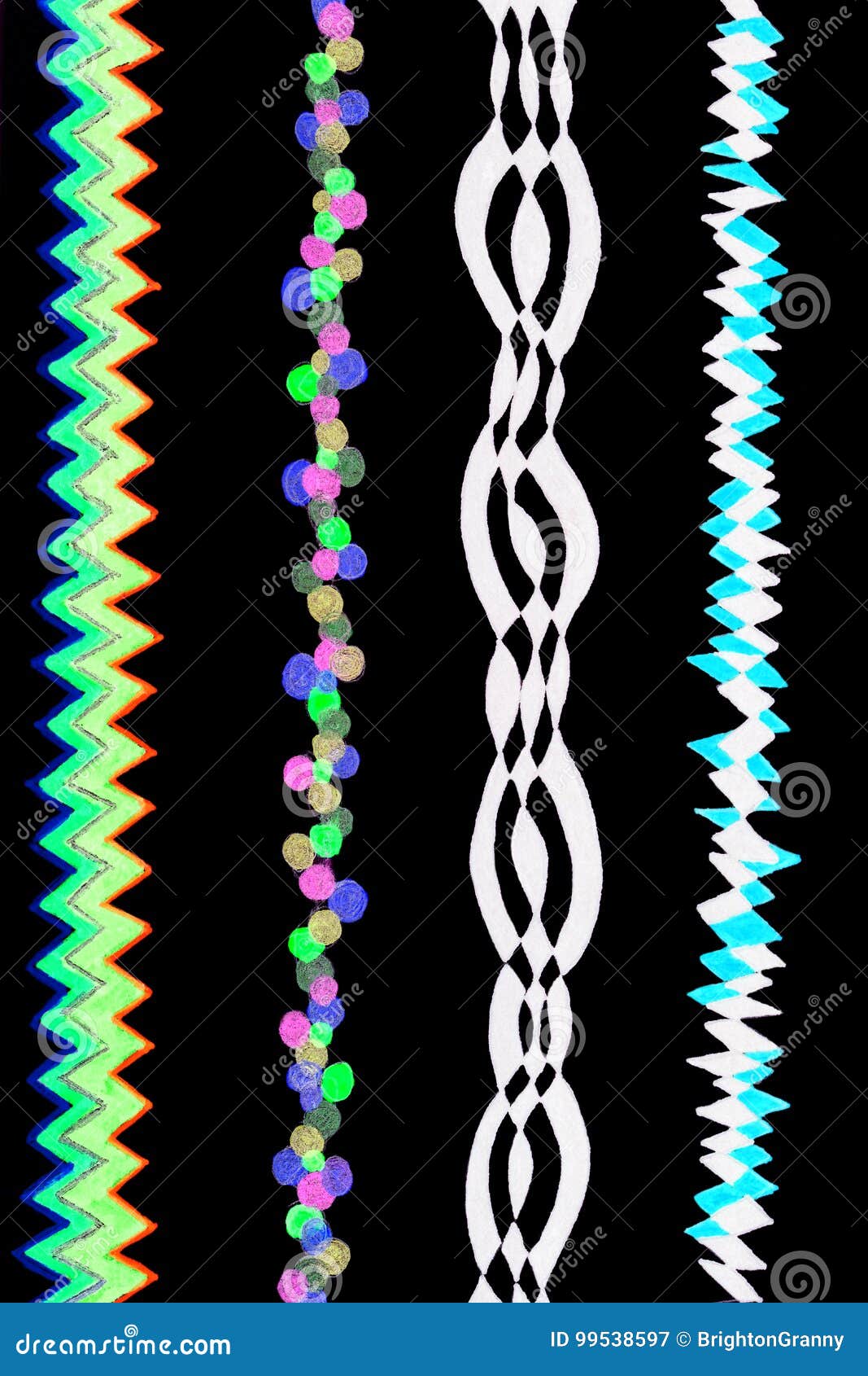 Hand painted borders stock illustration. Illustration of colors 99538597