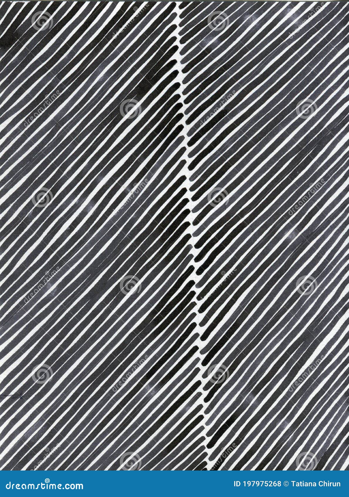 hand painted ink asymmetrical decorative abstract on paper